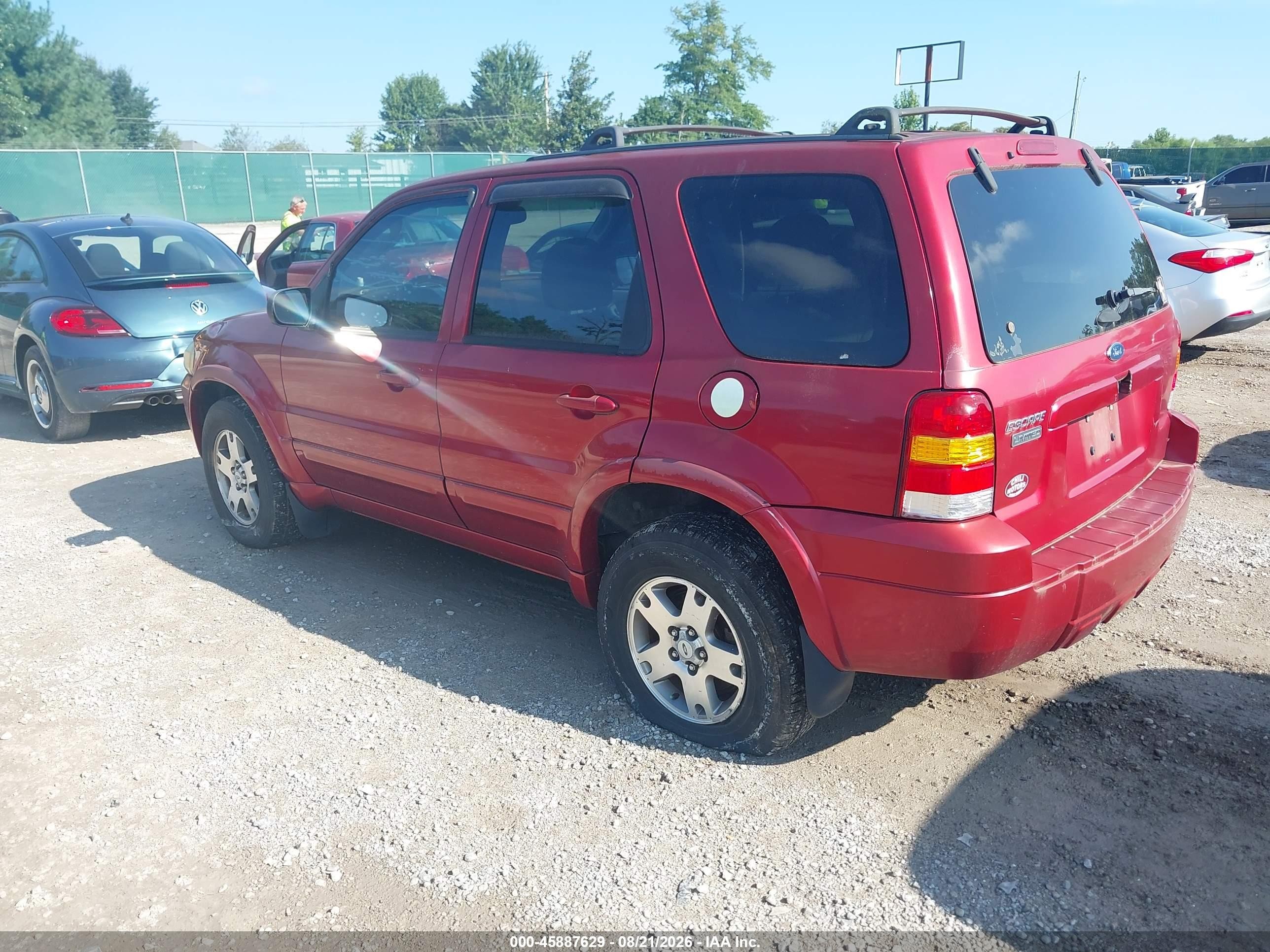 2005 Ford Escape Limited Red vin: 1FMYU941X5KA57103