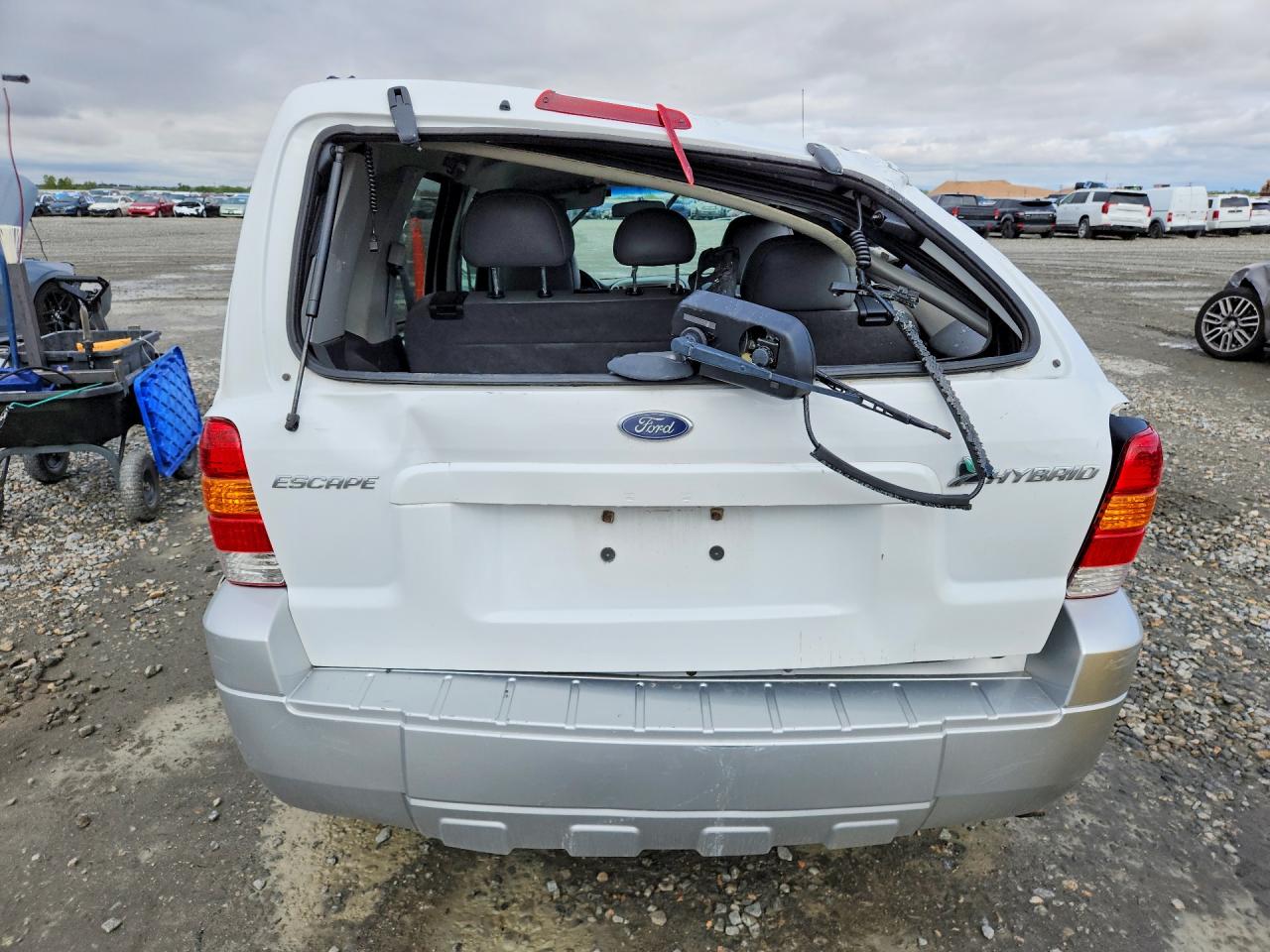 2005 Ford Escape Hev White vin: 1FMYU96H45KC45917