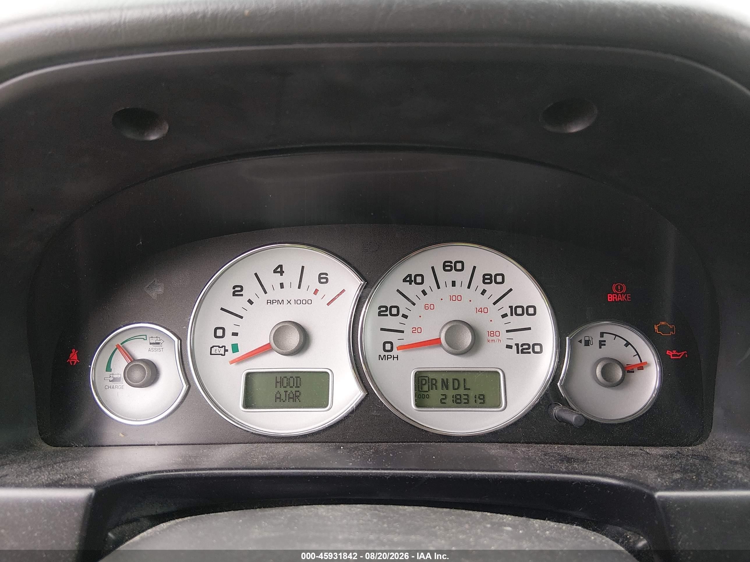 2005 Ford Escape Hybrid White vin: 1FMYU96H45KD90780