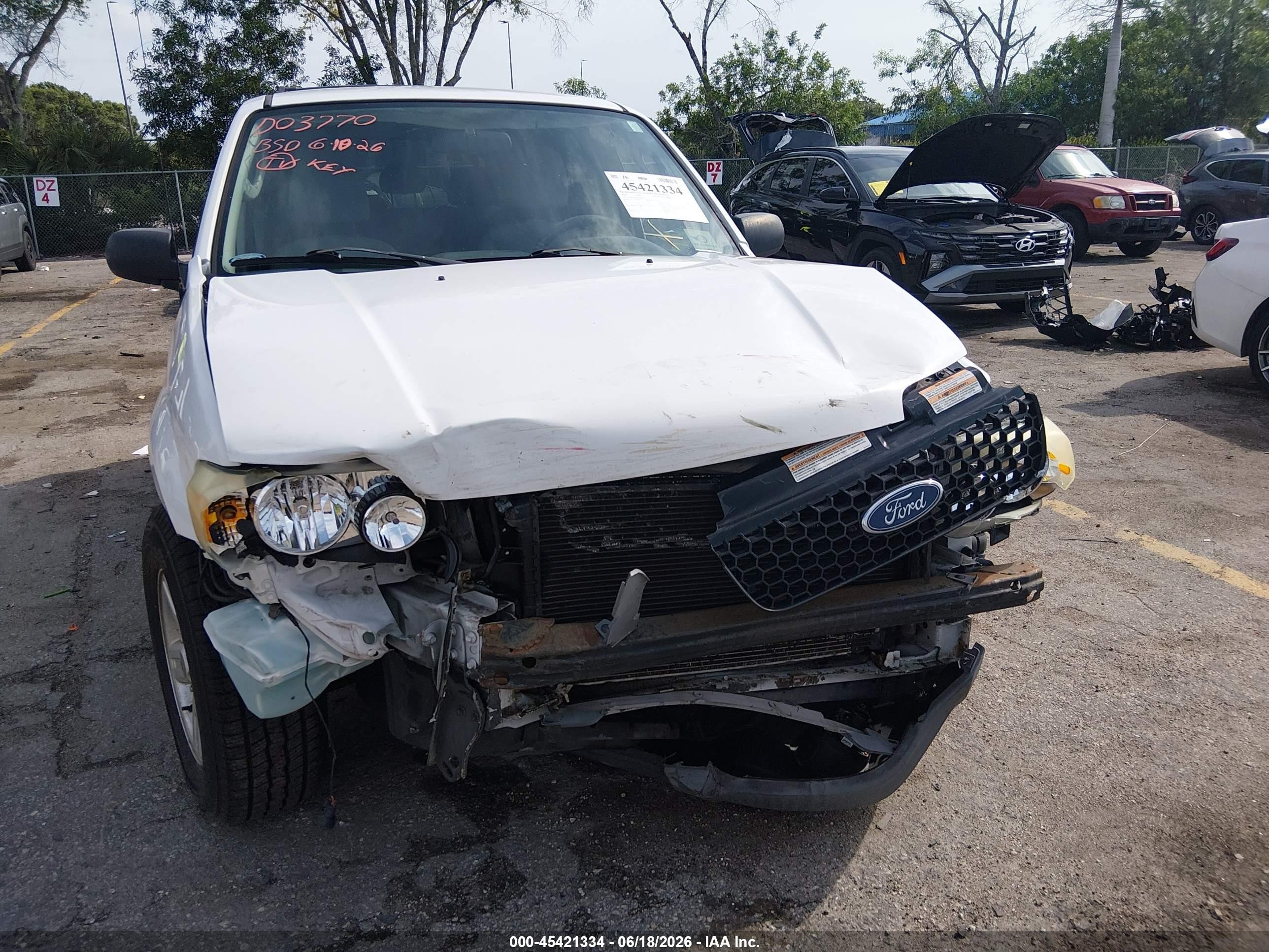 2006 Ford Escape Hybrid White vin: 1FMYU96H46KD03770