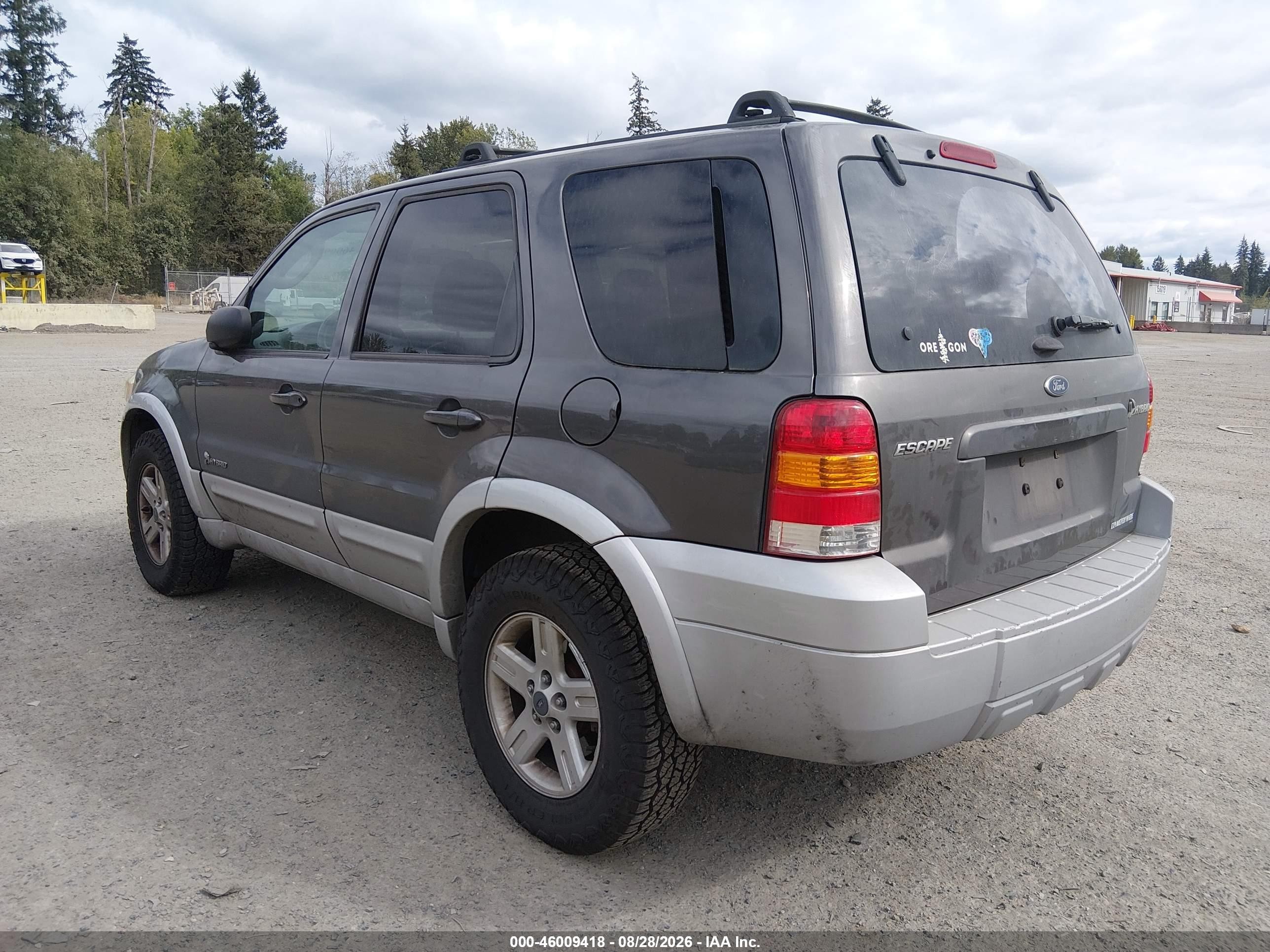 2005 Ford Escape Hybrid Серый vin: 1FMYU96H75KD30119