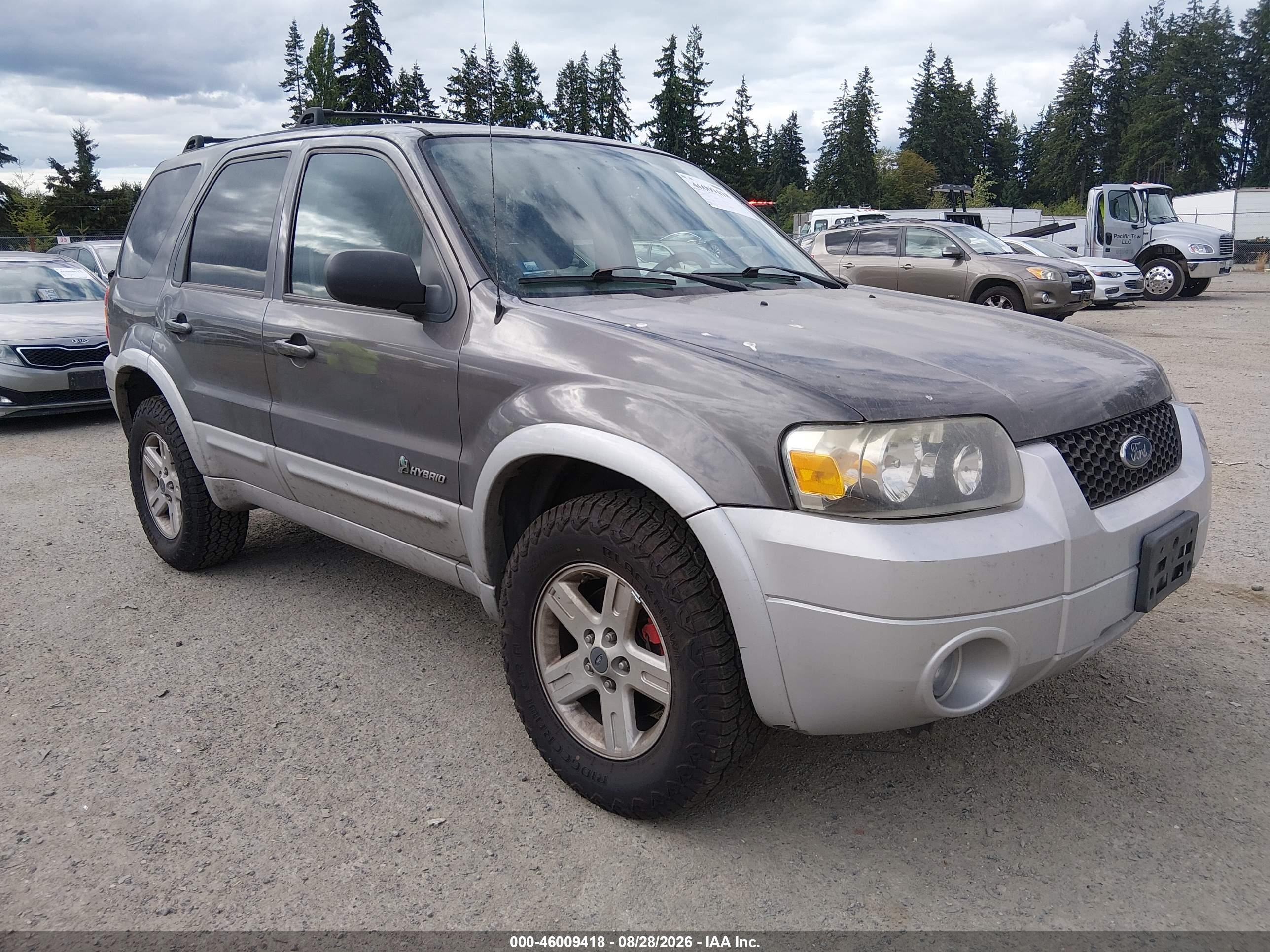 2005 Ford Escape Hybrid Серый vin: 1FMYU96H75KD30119