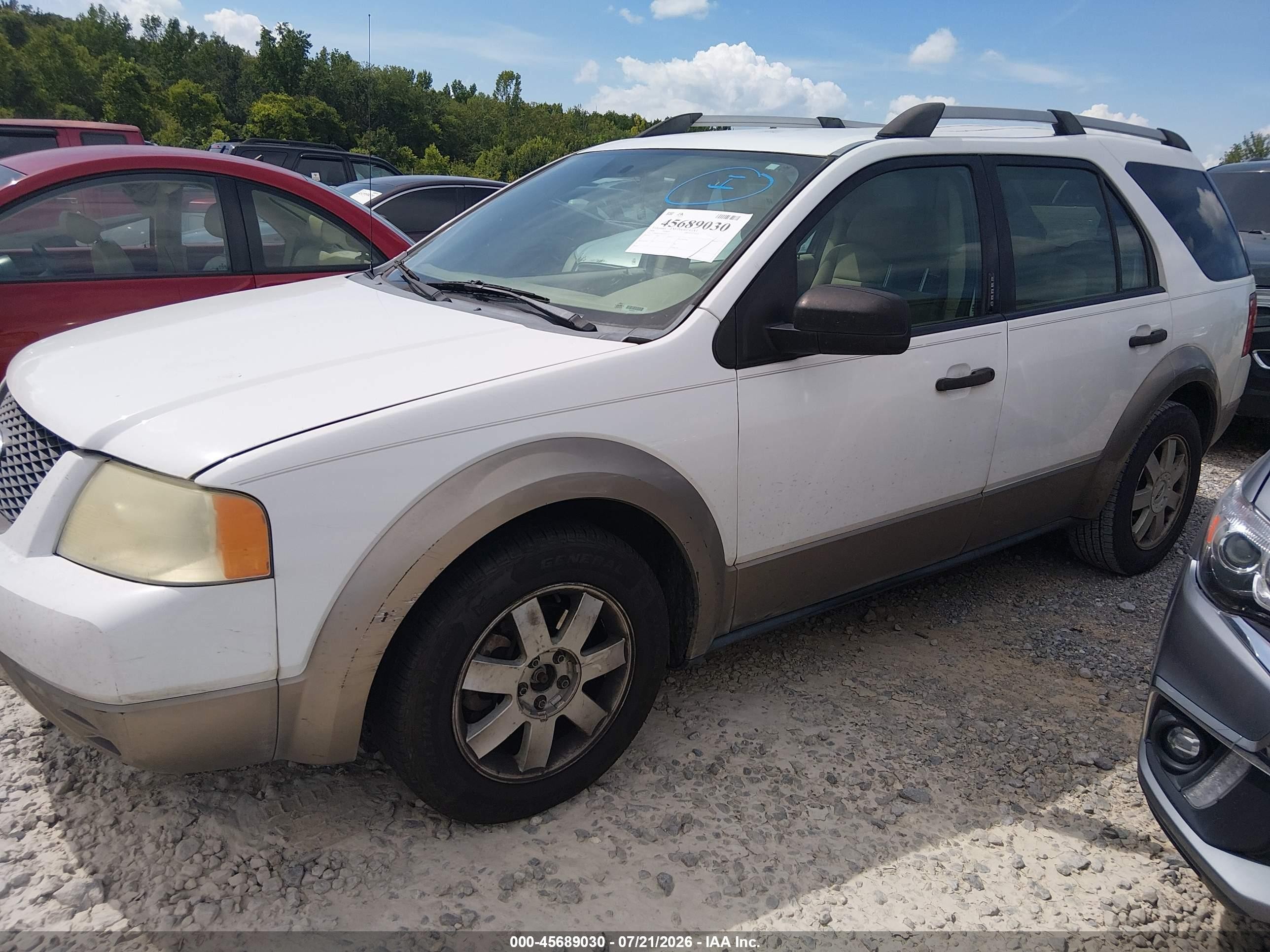 2006 Ford Freestyle Se White vin: 1FMZK01166GA41513