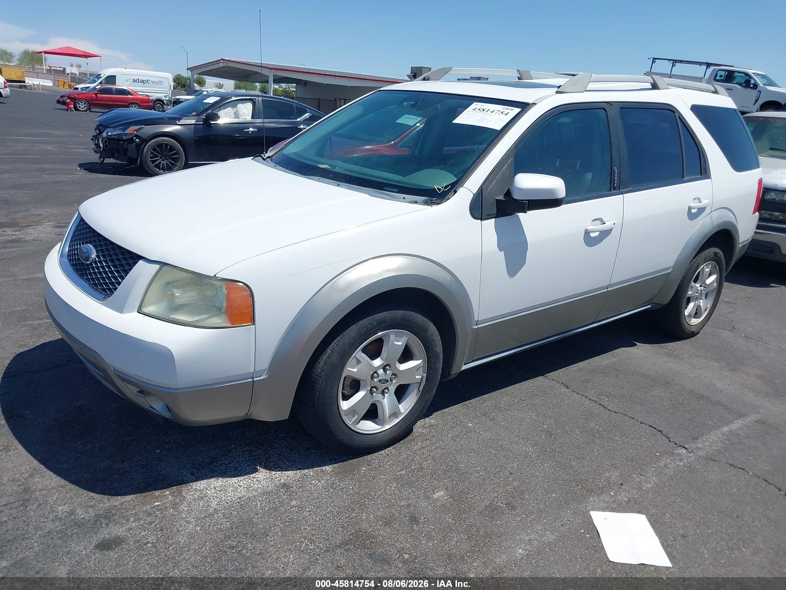 2006 Ford Freestyle Sel White vin: 1FMZK02176GA31572