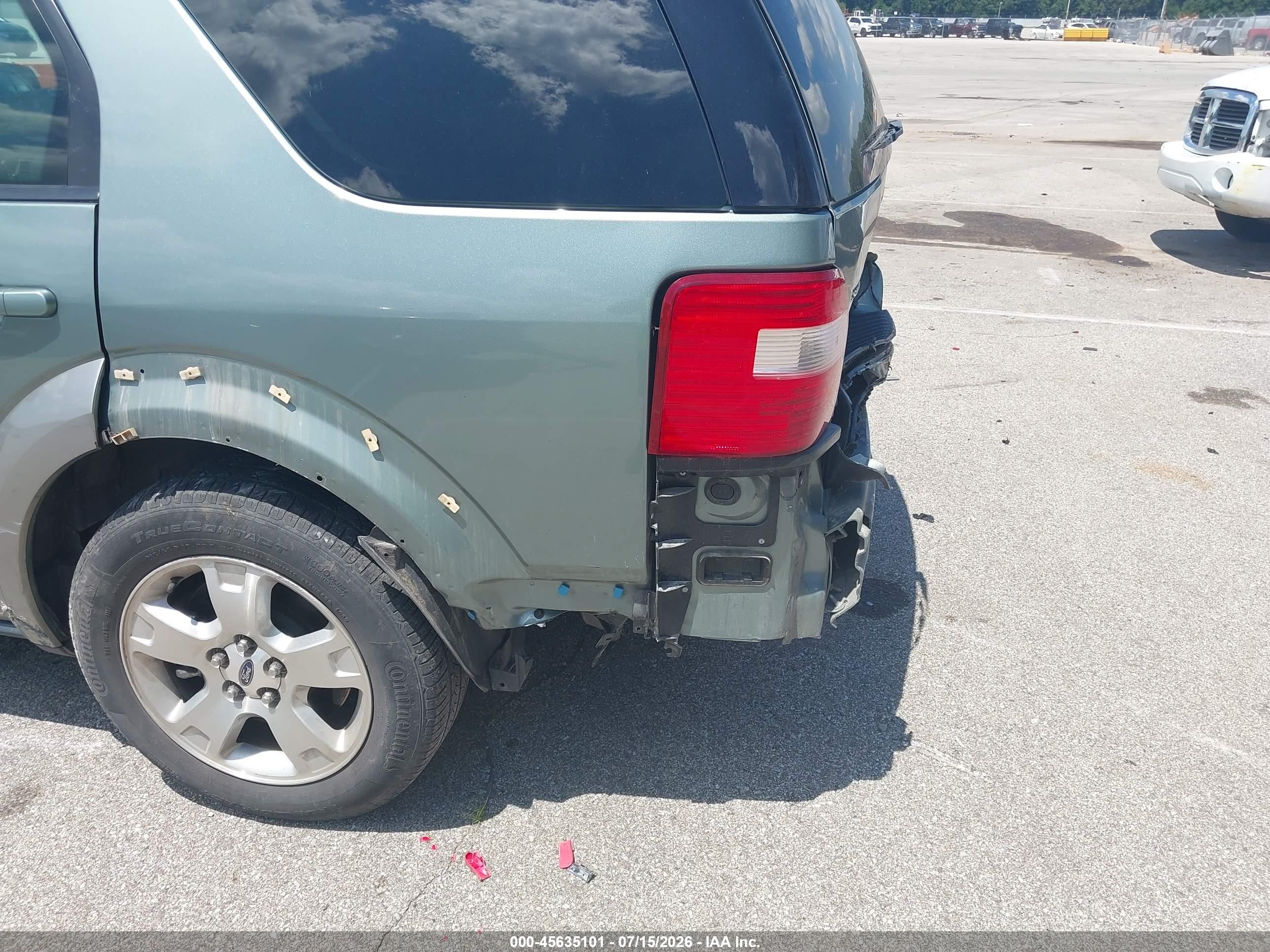 2005 Ford Freestyle Sel Teal vin: 1FMZK02185GA43602
