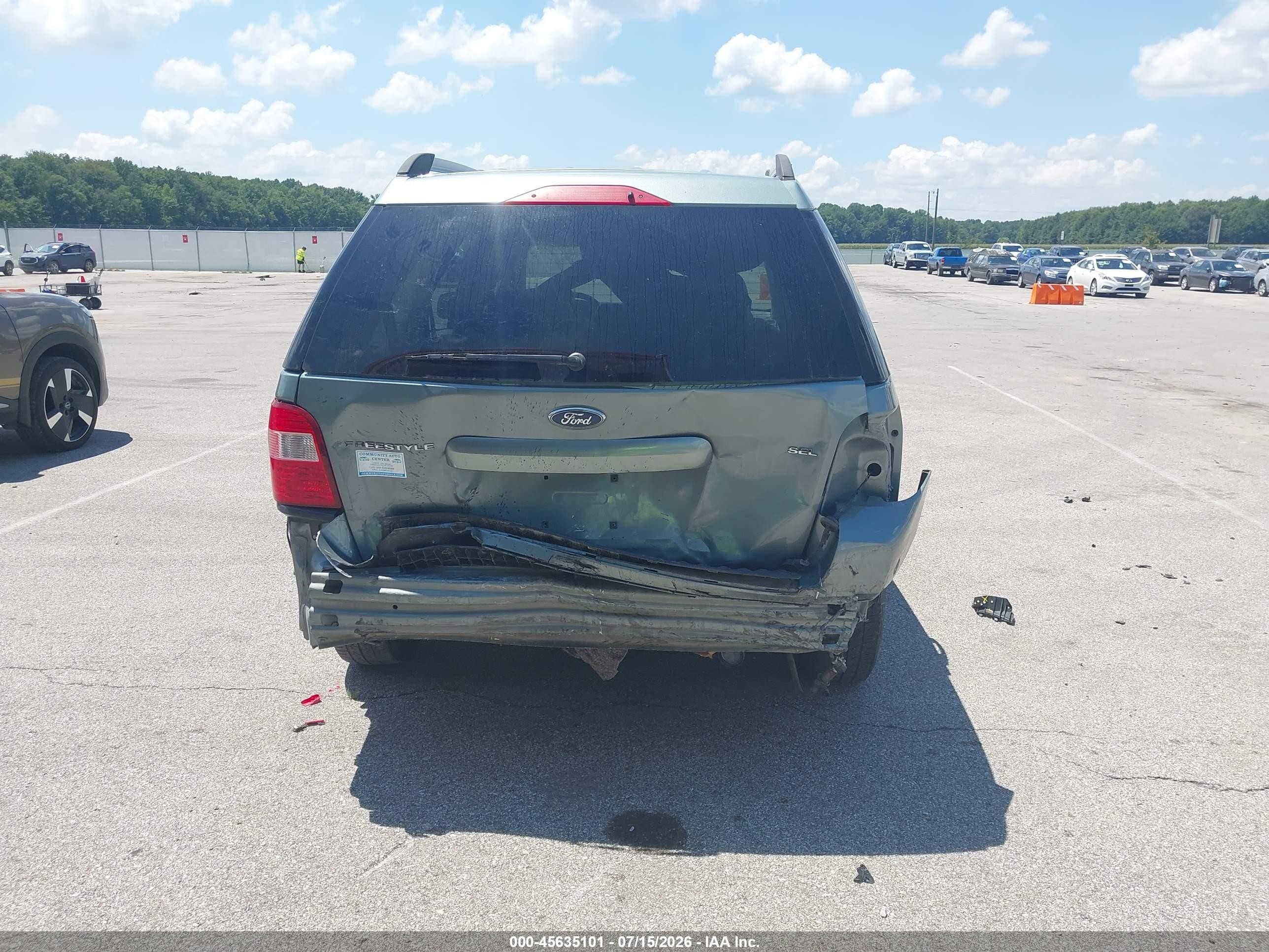 2005 Ford Freestyle Sel Teal vin: 1FMZK02185GA43602