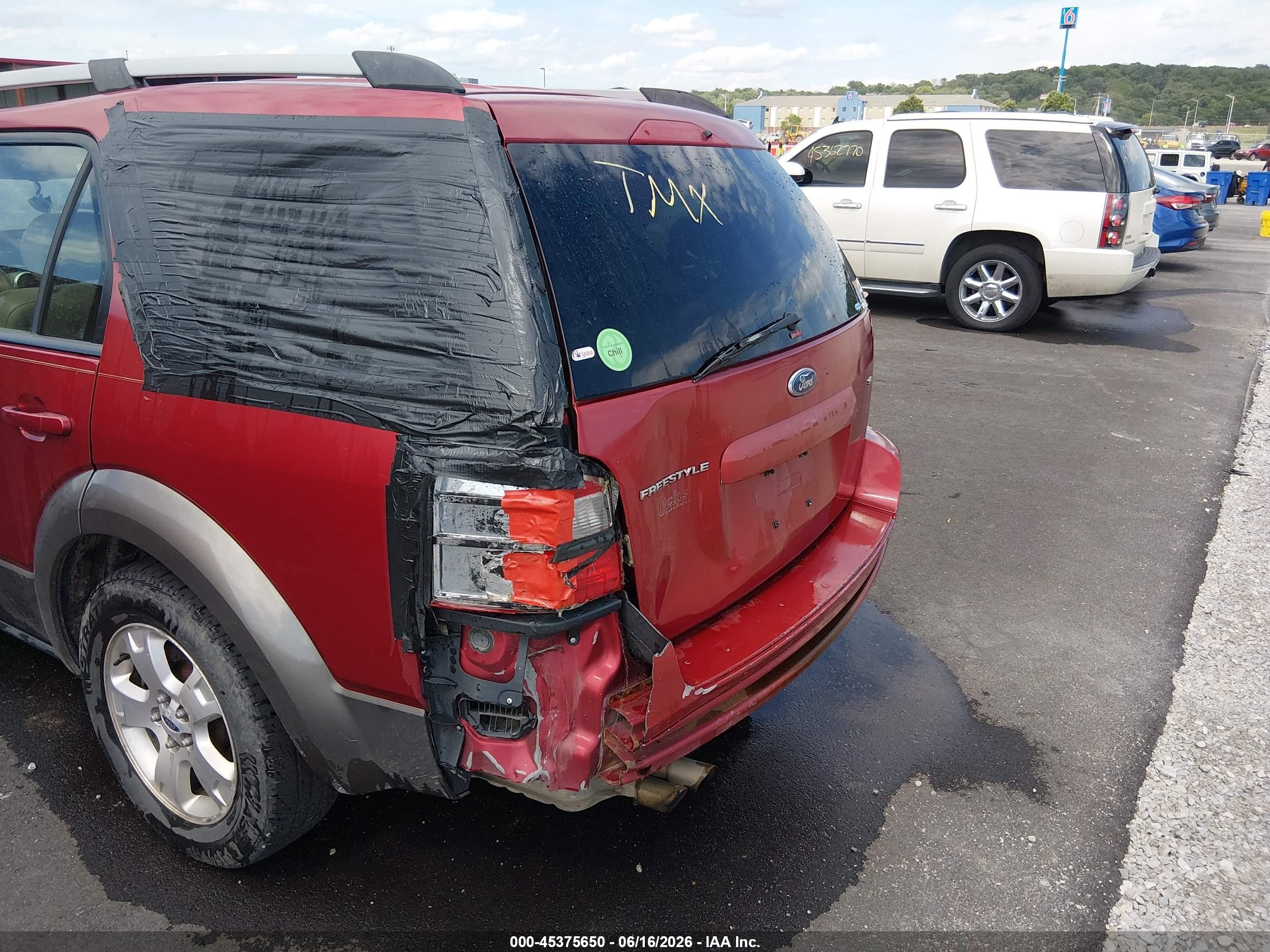 2006 Ford Freestyle Sel Red vin: 1FMZK02196GA16197