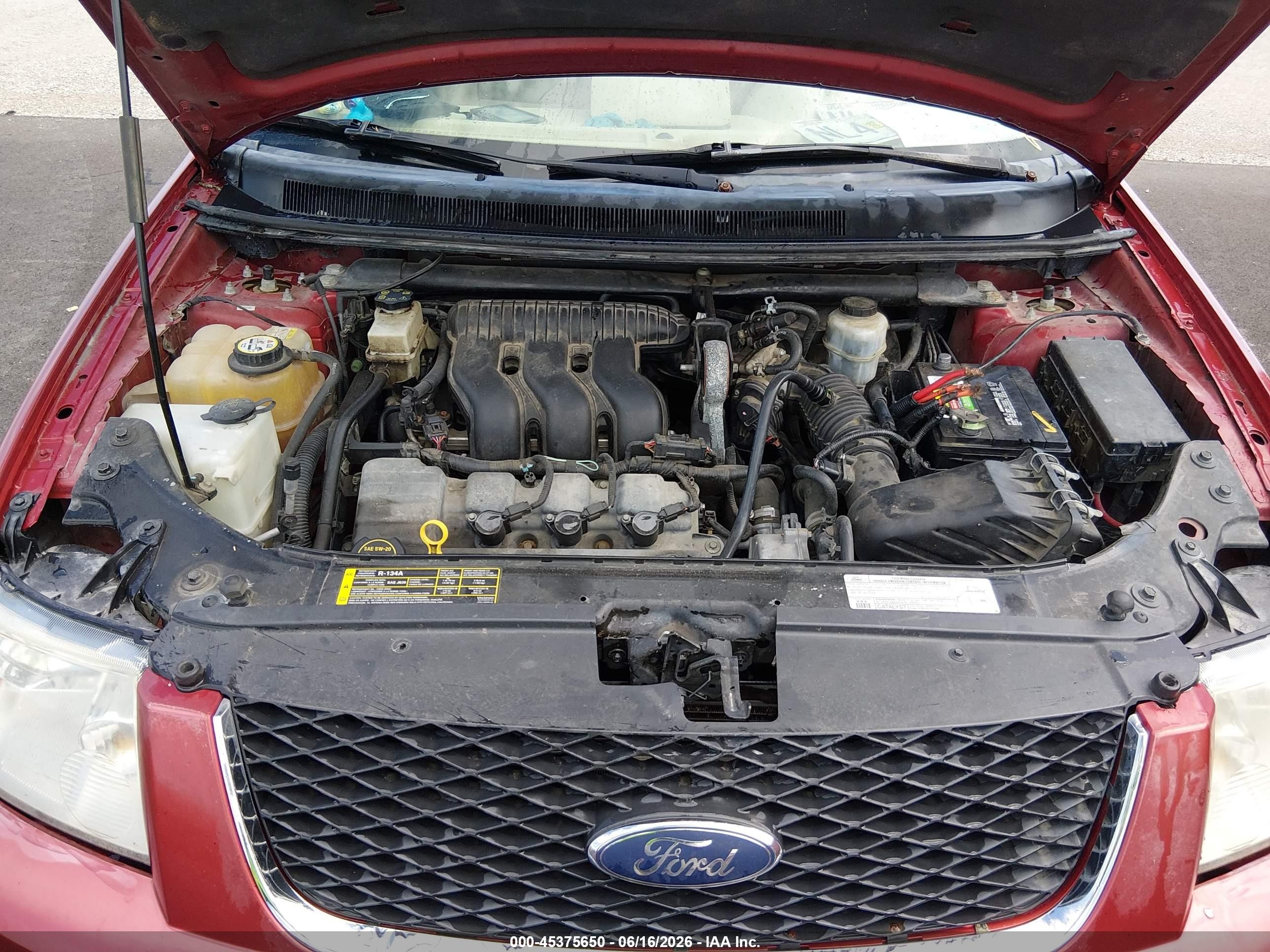 2006 Ford Freestyle Sel Red vin: 1FMZK02196GA16197