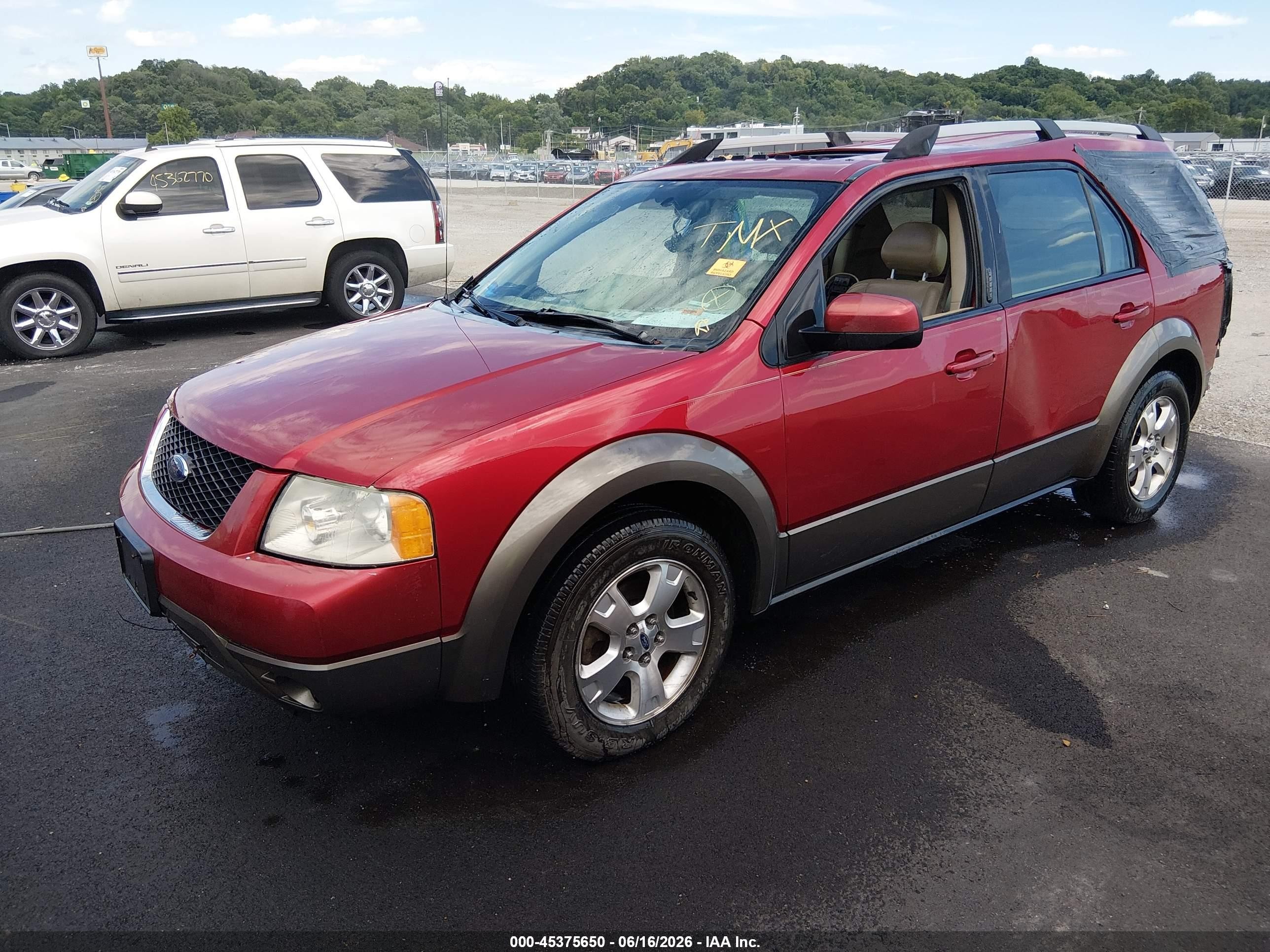 2006 Ford Freestyle Sel Red vin: 1FMZK02196GA16197