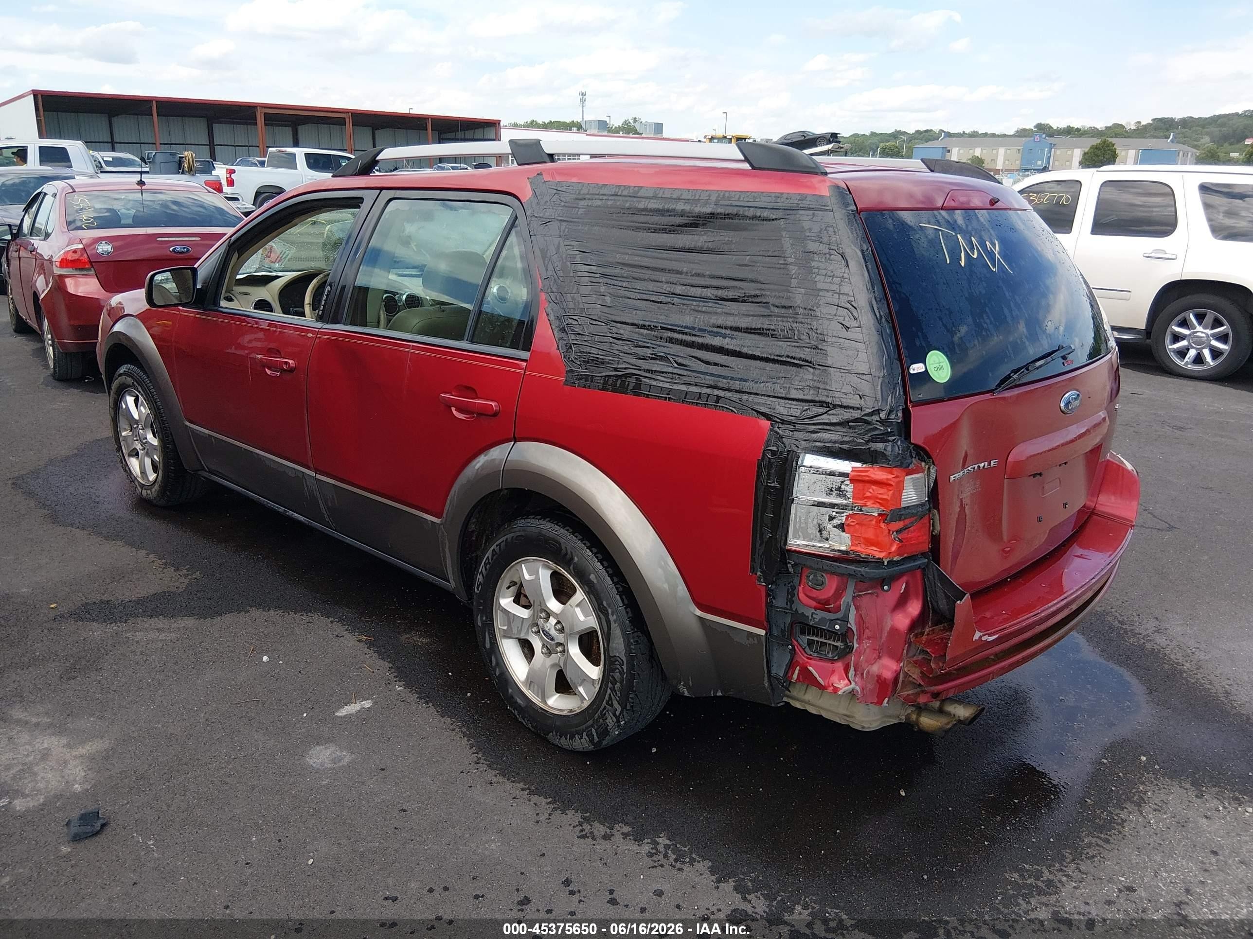 2006 Ford Freestyle Sel Red vin: 1FMZK02196GA16197