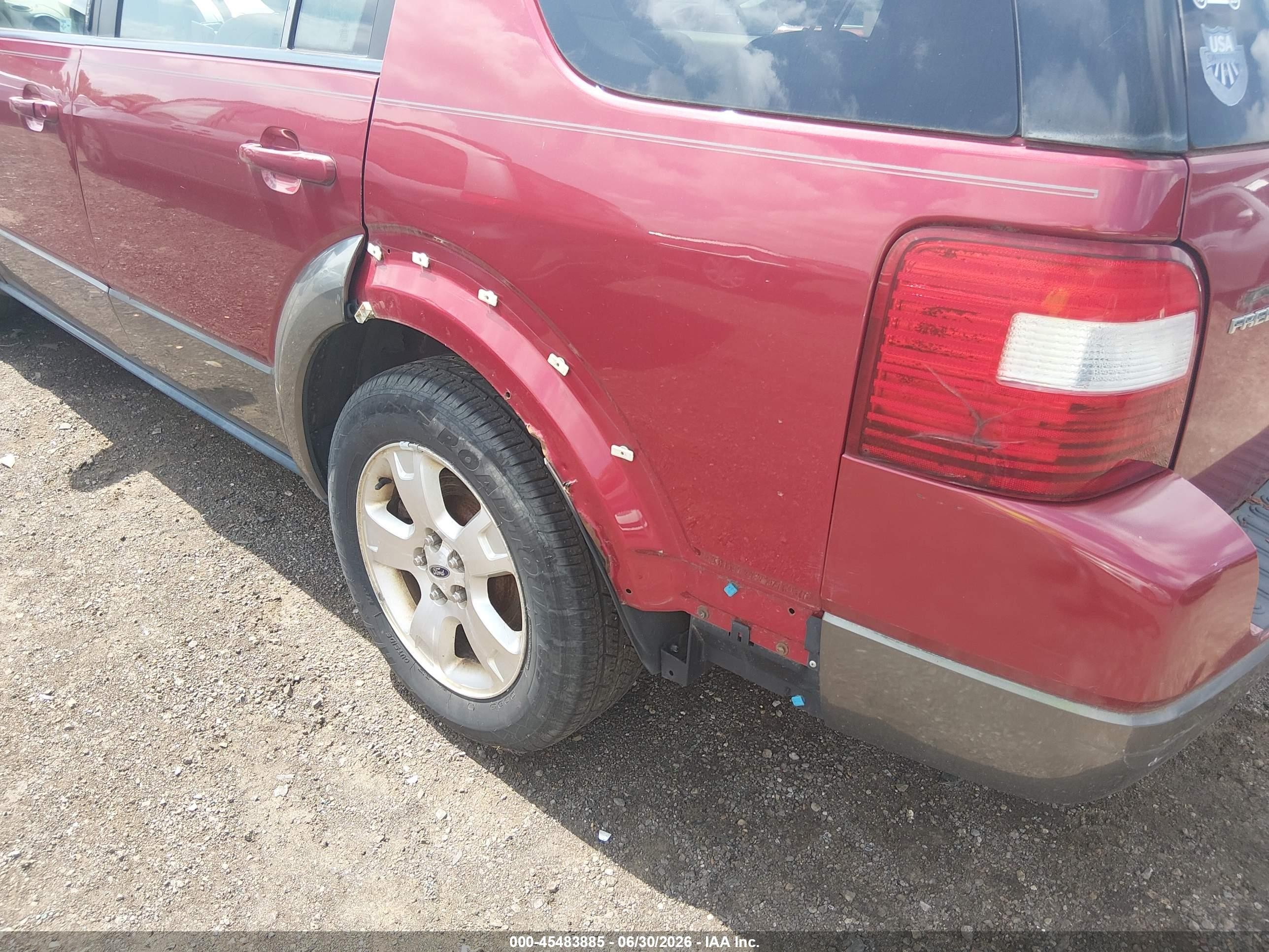 2006 Ford Freestyle Sel Red vin: 1FMZK051X6GA25129