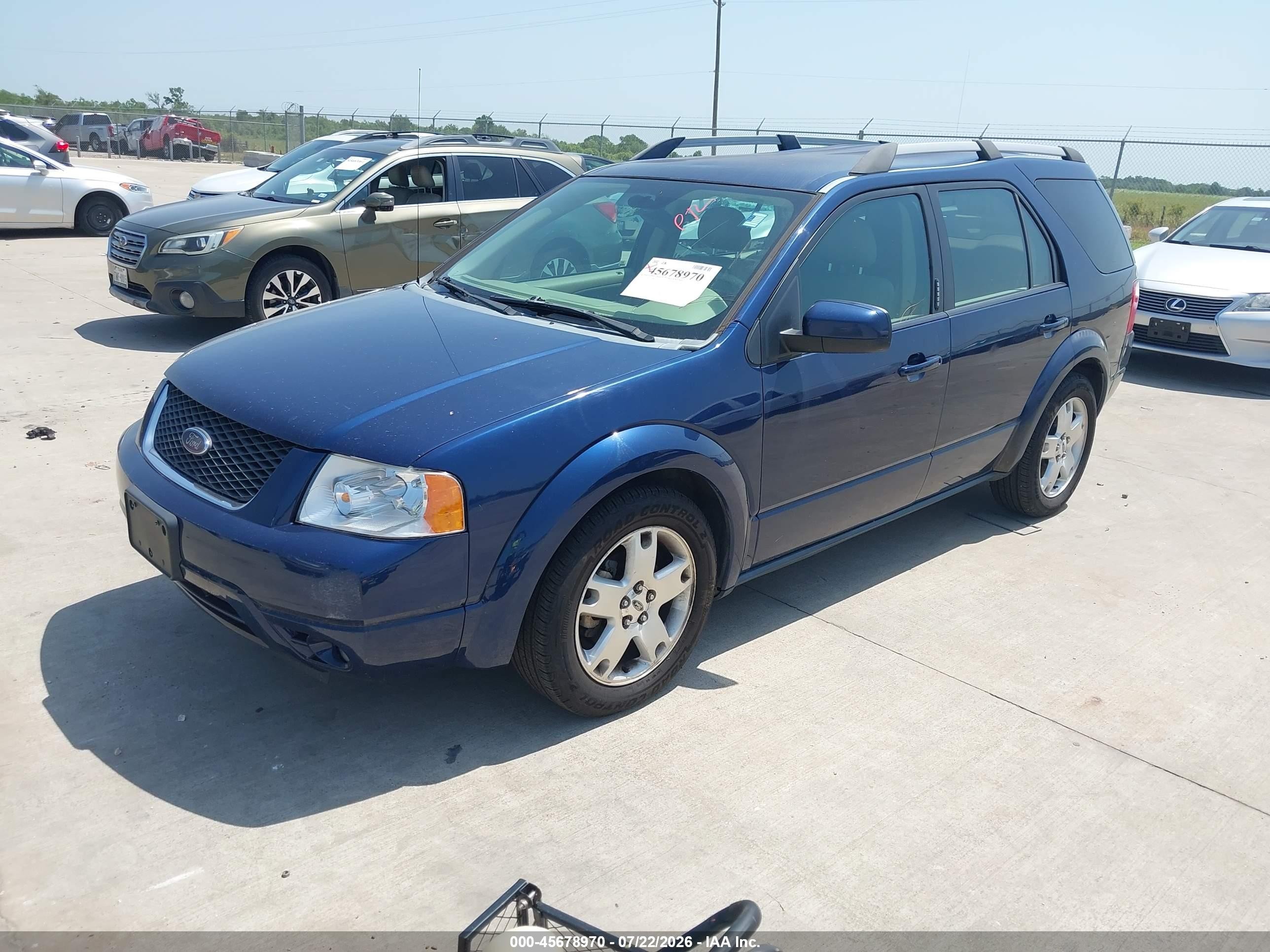 2005 Ford Freestyle Limited Blue vin: 1FMZK06185GA29340