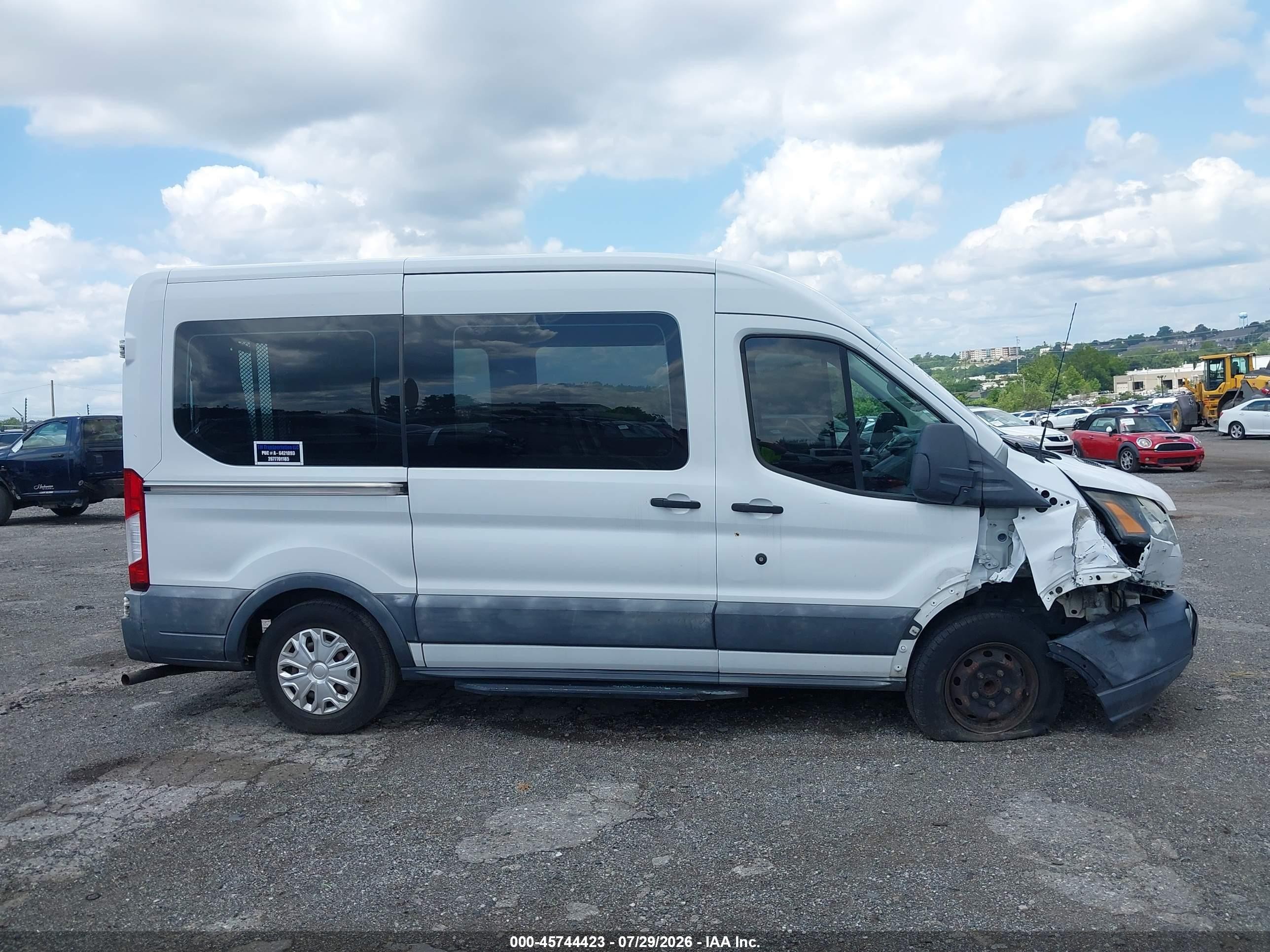 2015 Ford Transit-150 Xl White vin: 1FMZK1CM6FKB33134