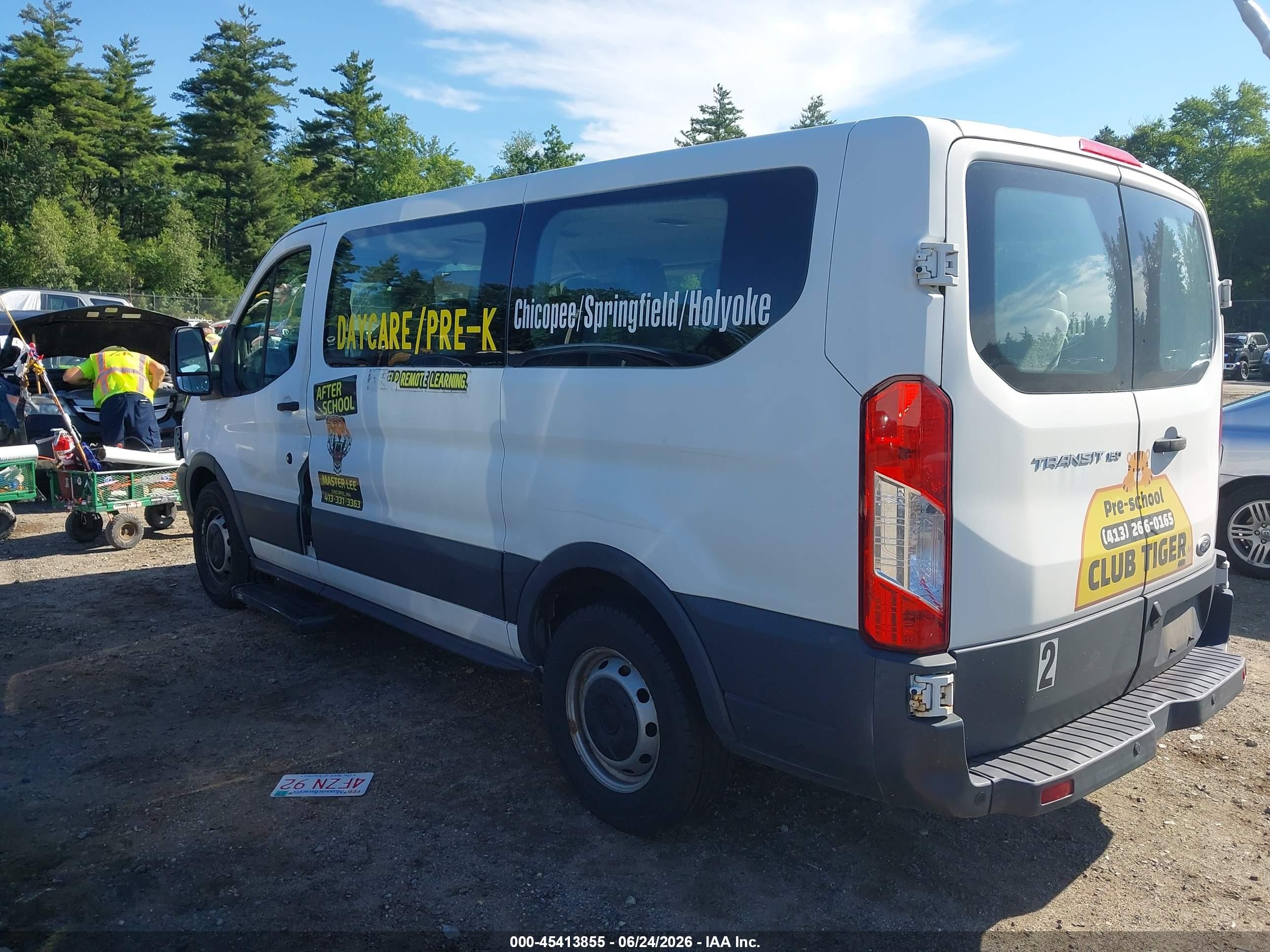 2015 Ford Transit T-150 White vin: 1FMZK1ZM7FKB26605