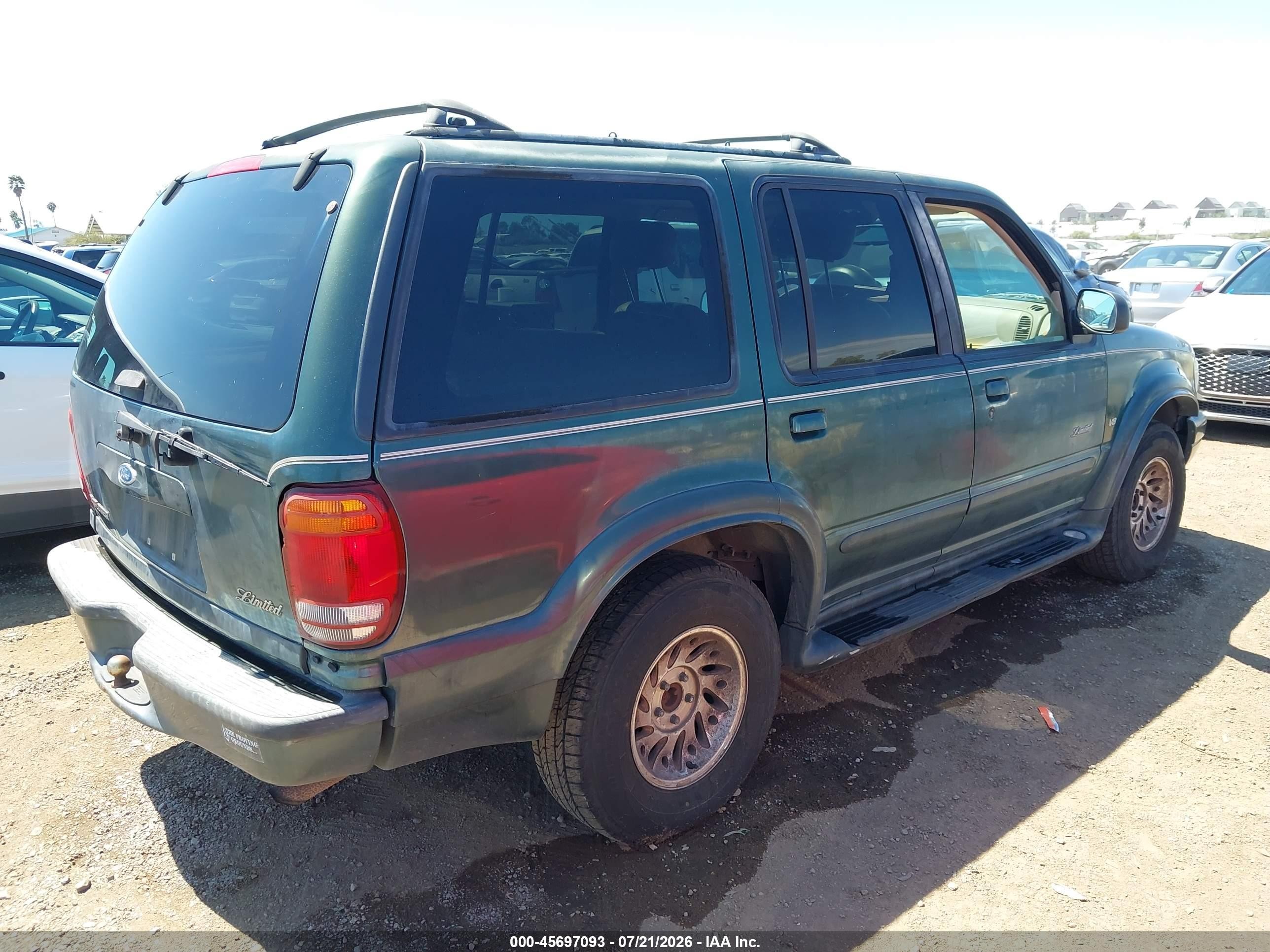 1999 Ford Explorer Eddie Bauer/limited/xlt Green vin: 1FMZU35P1XZA92630