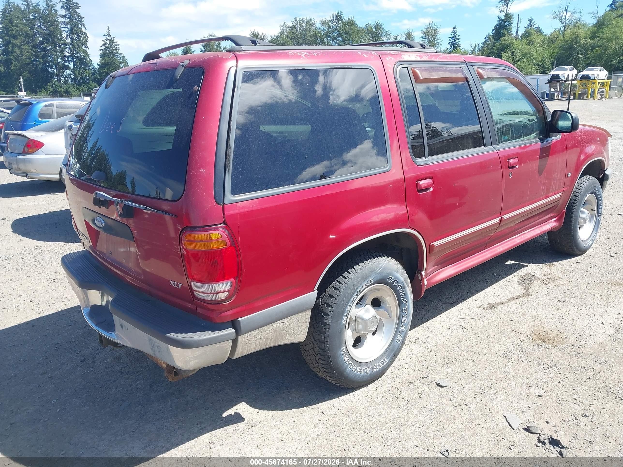 1998 Ford Explorer Eddie Bauer/limited/xlt Red vin: 1FMZU35P3WUA34501