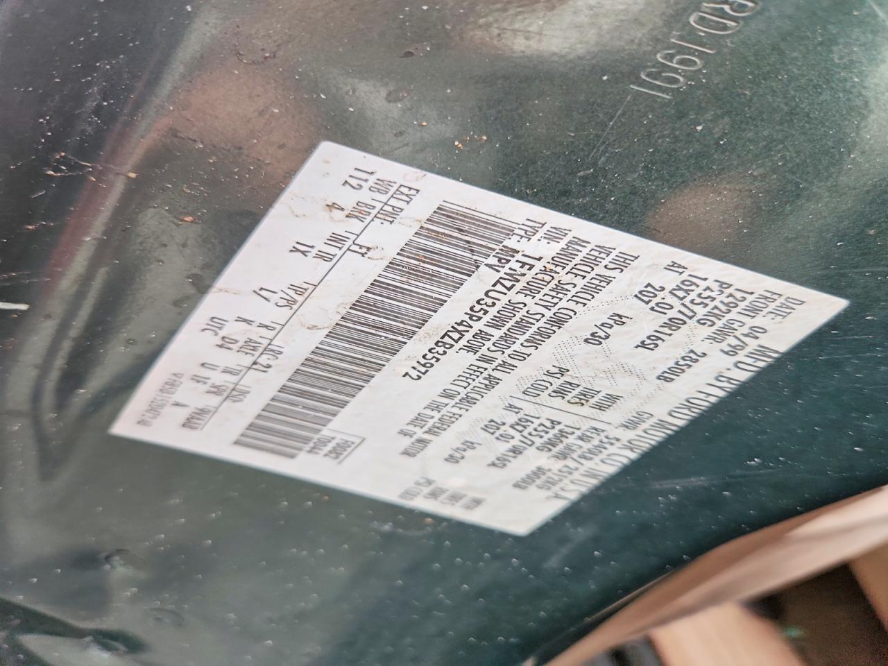 1999 Ford Explorer Green vin: 1FMZU35P4XZB35972