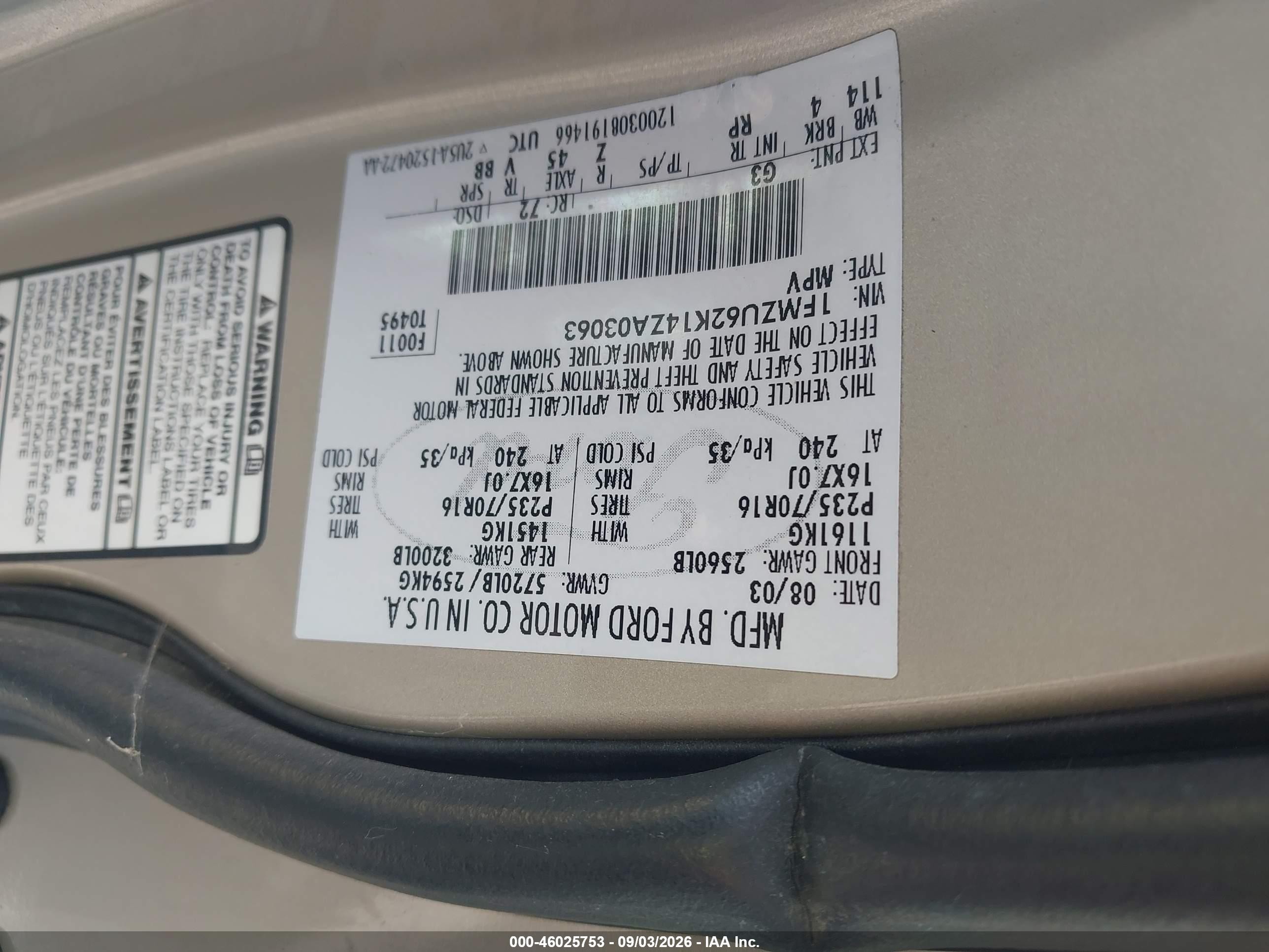 2004 Ford Explorer Xls Gold vin: 1FMZU62K14ZA03063