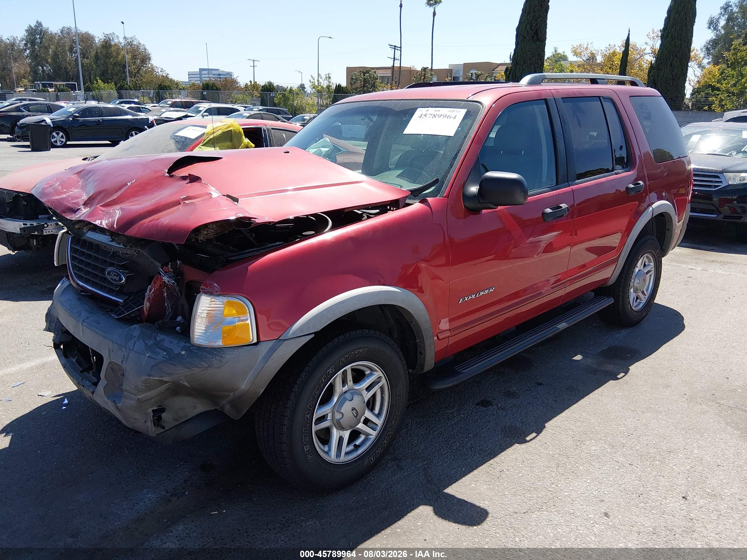2002 Ford Explorer Xls Red vin: 1FMZU62K82ZC95260