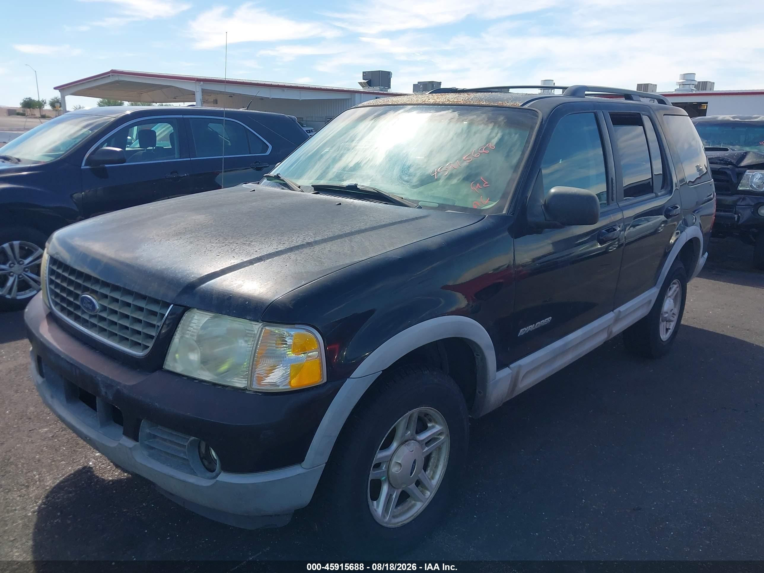 2002 Ford Explorer Xlt Black vin: 1FMZU63K72UD60160