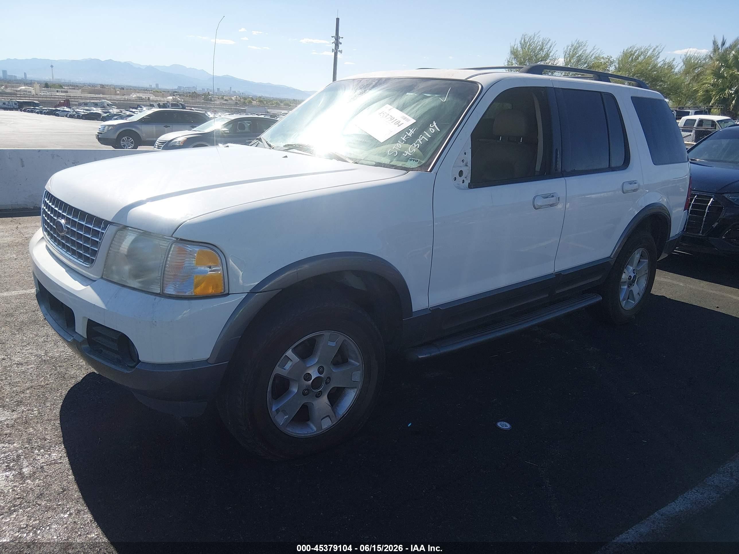 2003 Ford Explorer   White vin: 1FMZU63W43ZB04906