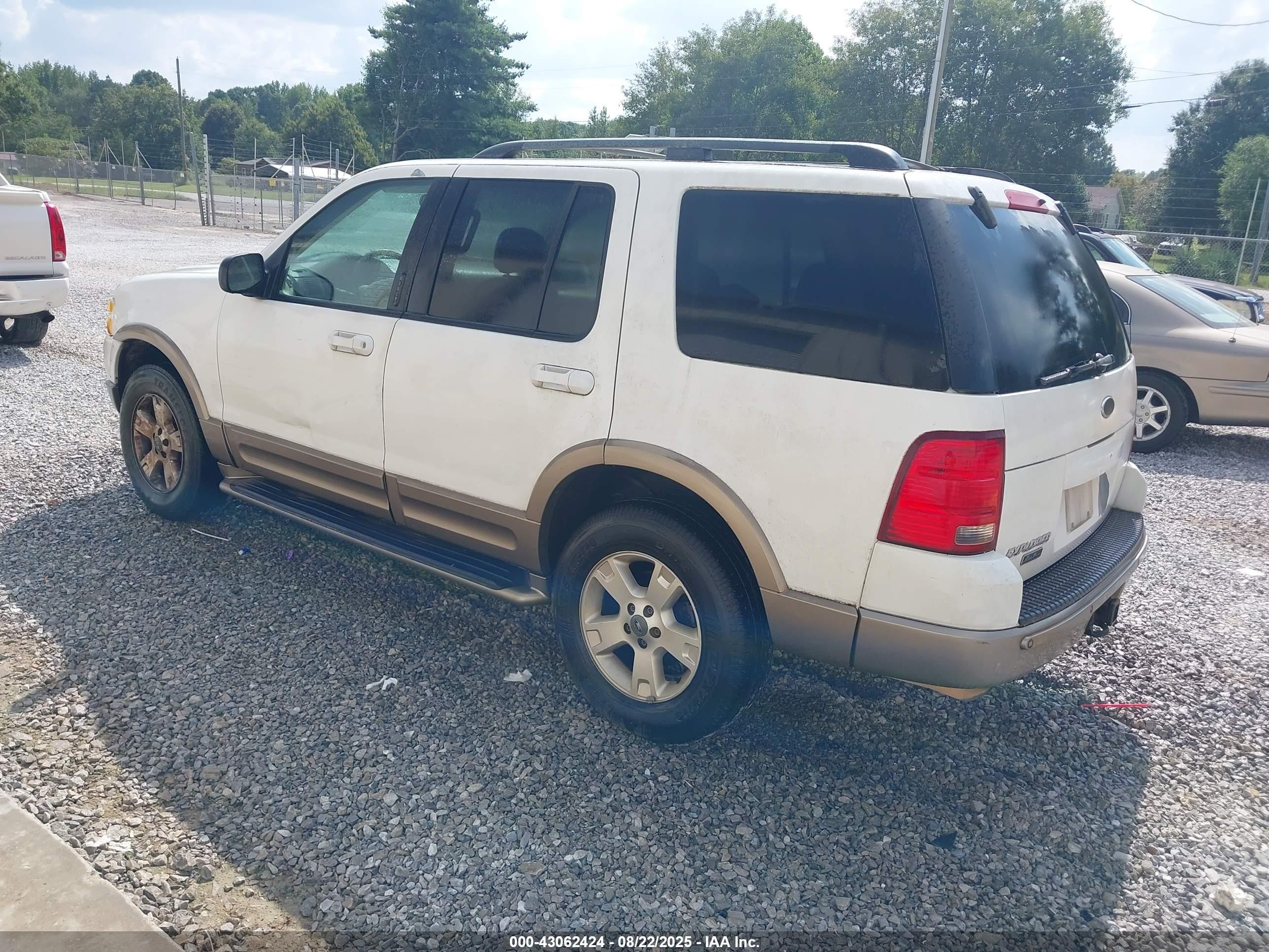 2003 Ford Explorer Eddie Bauer White vin: 1FMZU64K03UB45672