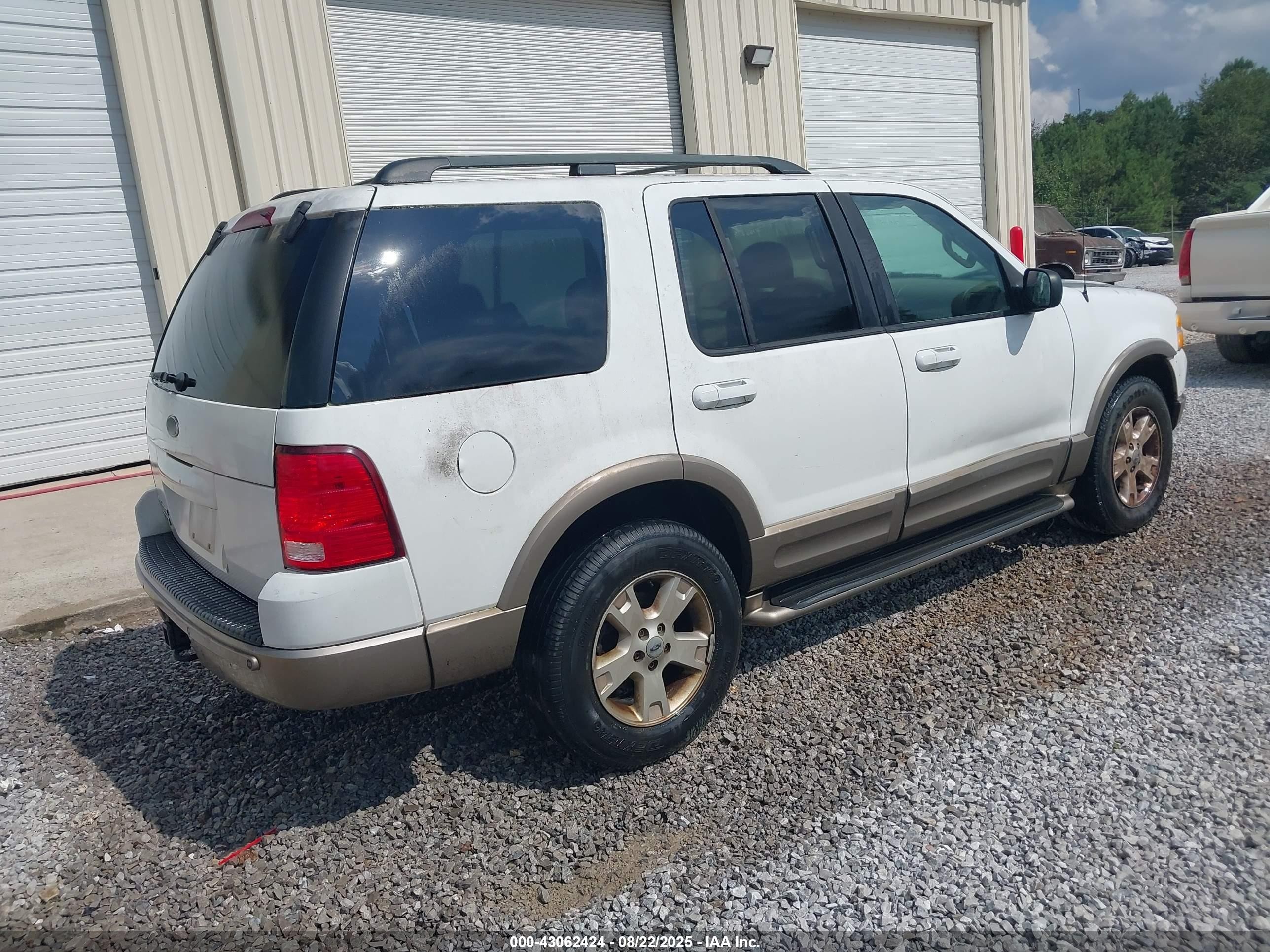 2003 Ford Explorer Eddie Bauer White vin: 1FMZU64K03UB45672