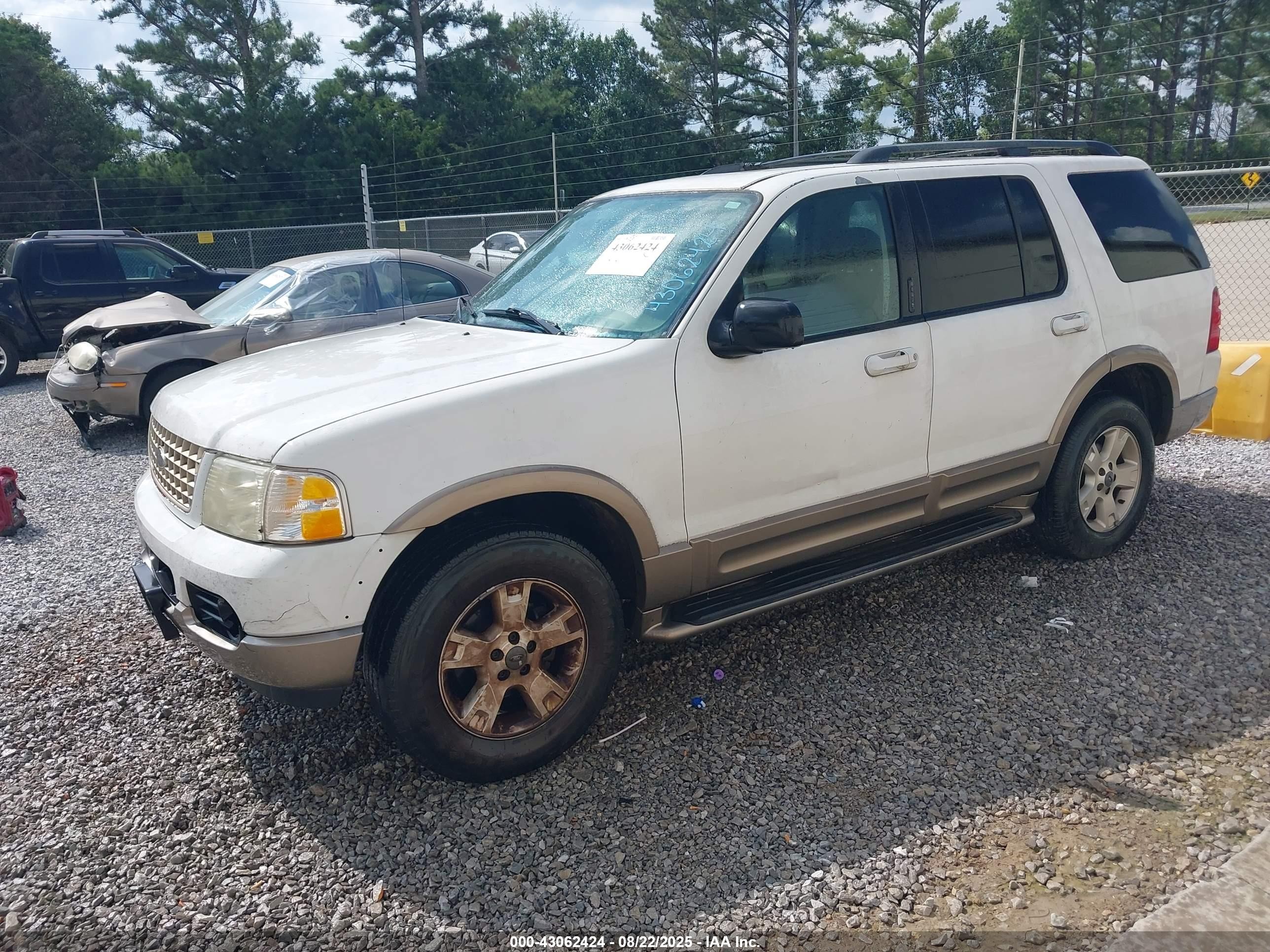 2003 Ford Explorer Eddie Bauer White vin: 1FMZU64K03UB45672