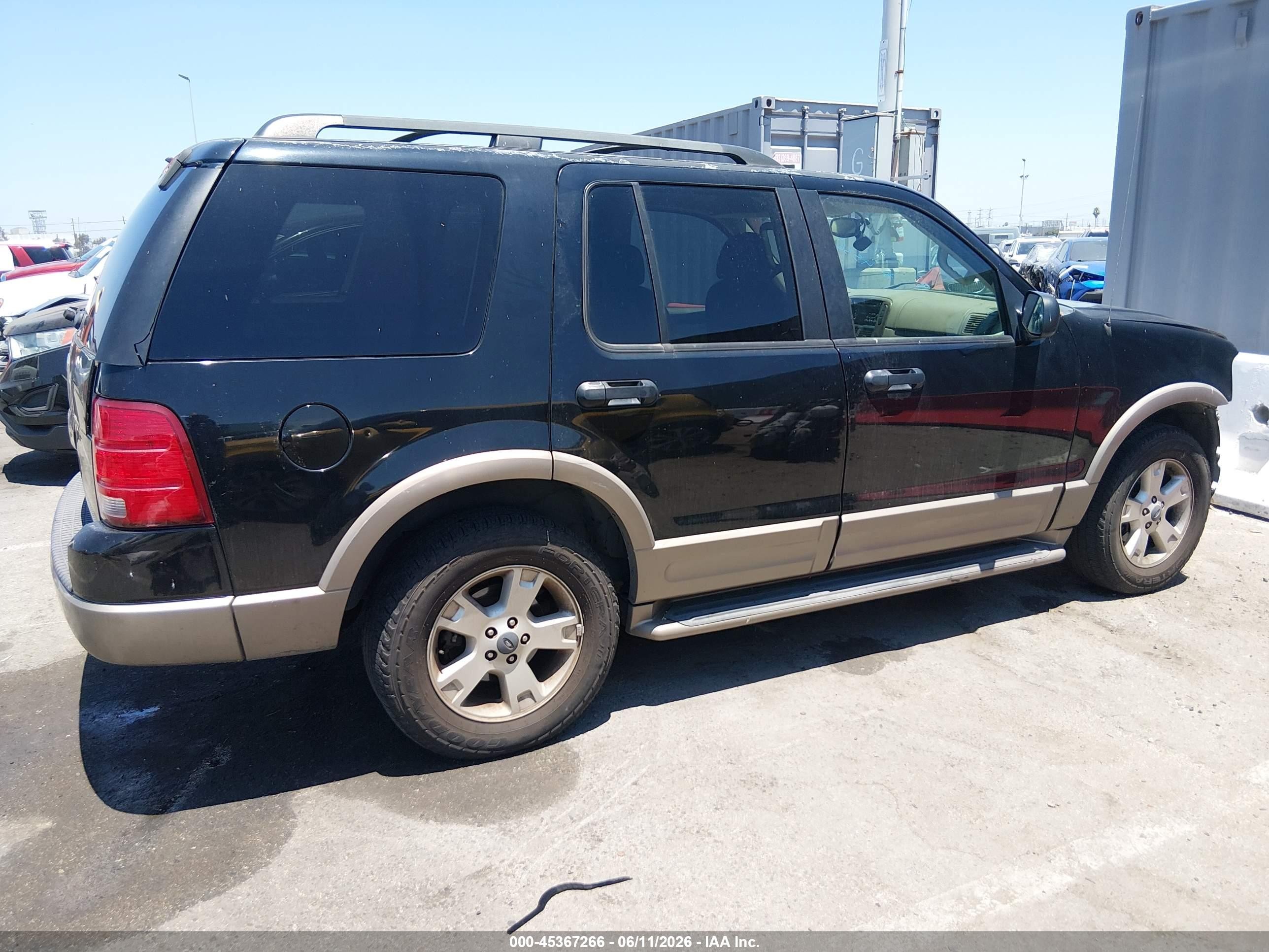 2003 Ford Explorer Eddie Bauer Black vin: 1FMZU64K03ZA11683