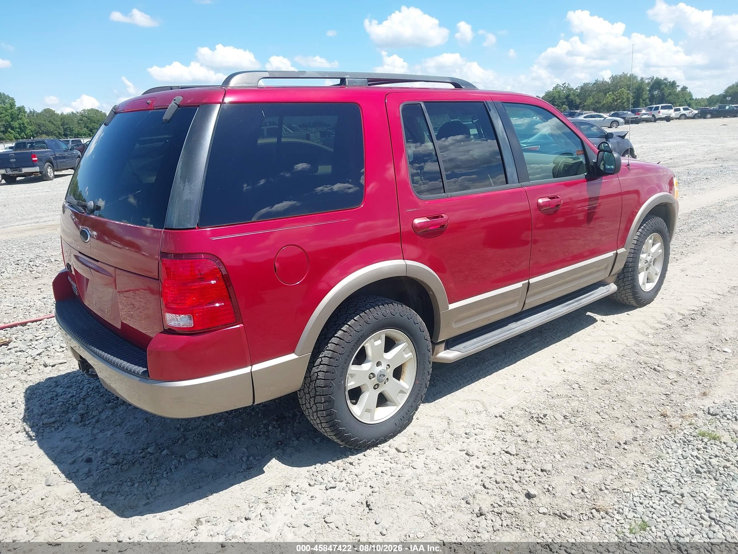 2003 Ford Explorer Eddie Bauer Red vin: 1FMZU64K13UB60861