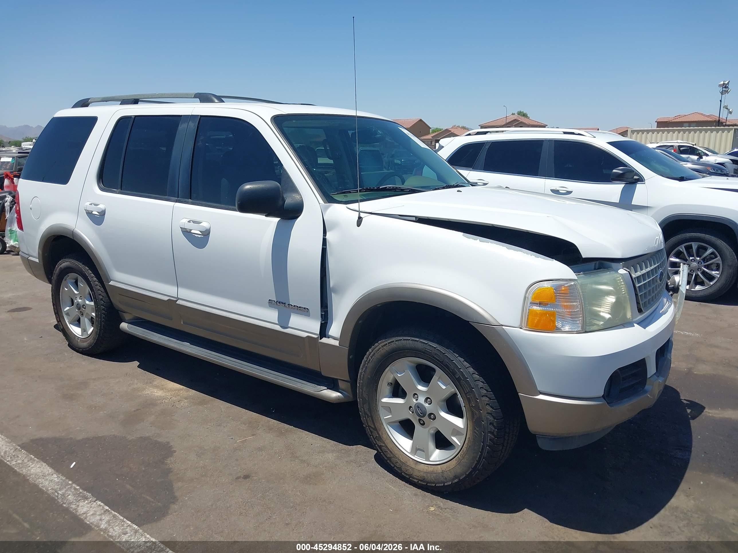 2004 Ford Explorer Eddie Bauer White vin: 1FMZU64W04UB18654