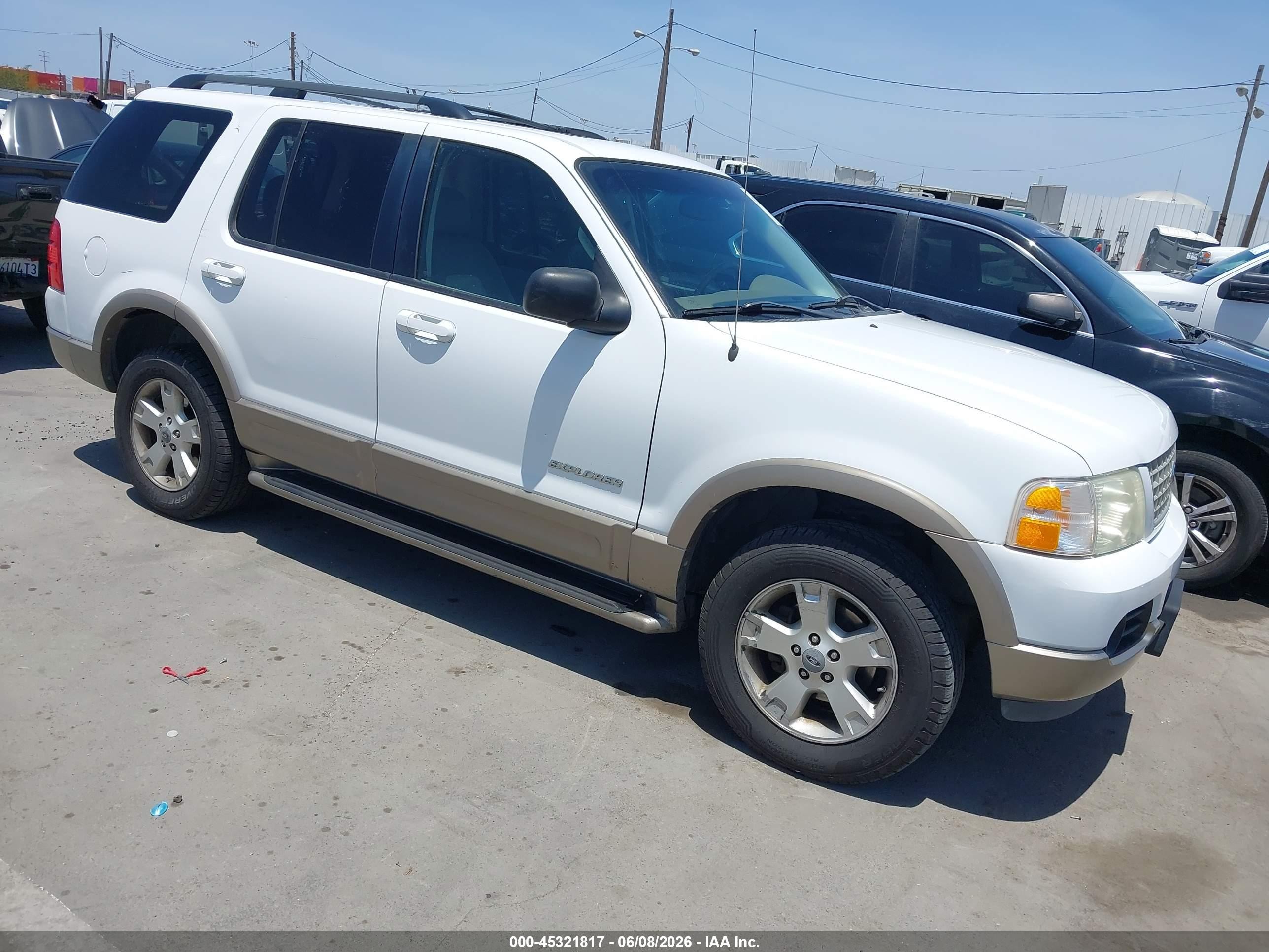 2004 Ford Explorer Eddie Bauer White vin: 1FMZU64W44UB50684
