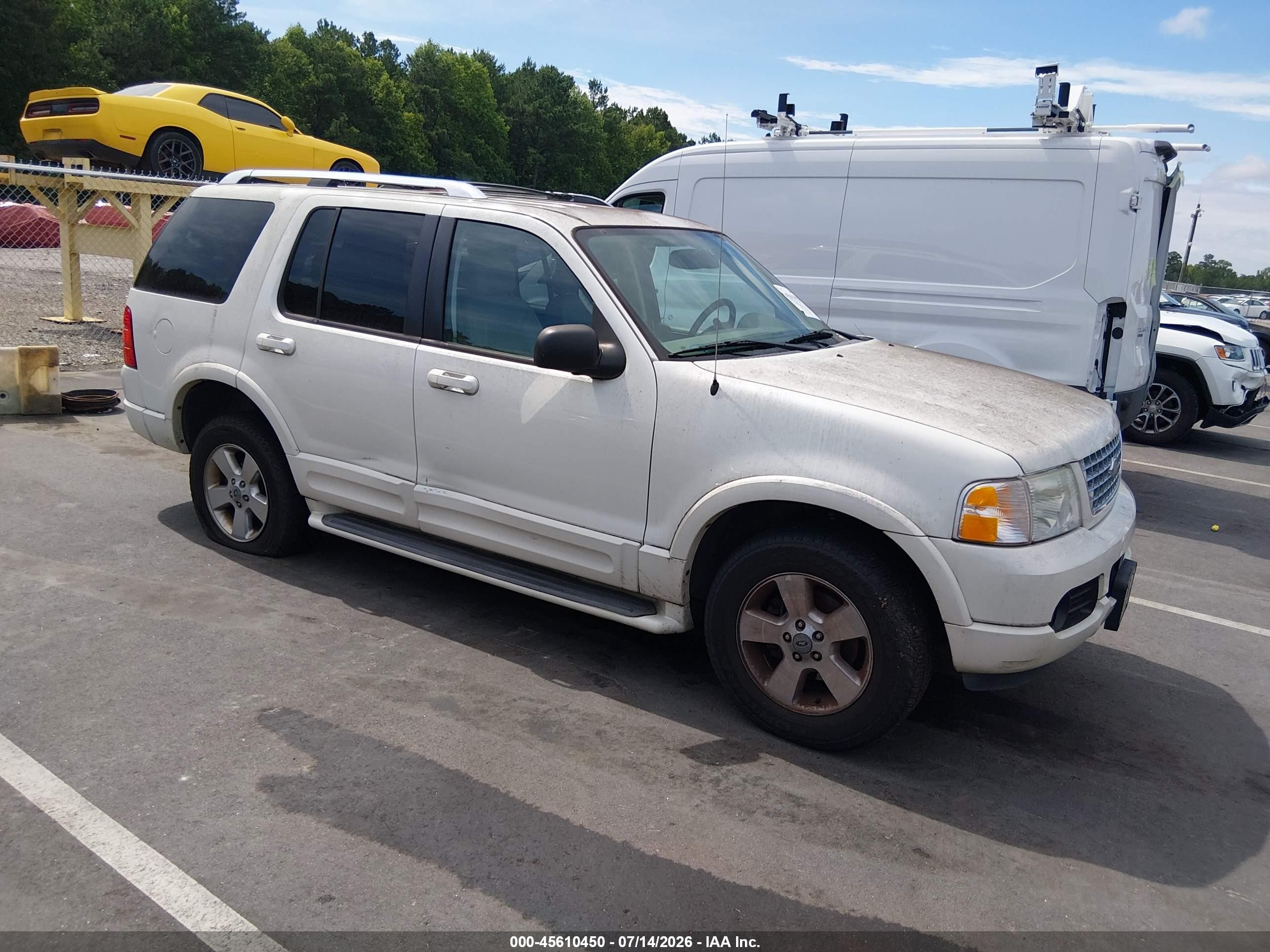 2003 Ford Explorer Limited White vin: 1FMZU65W83ZA48756