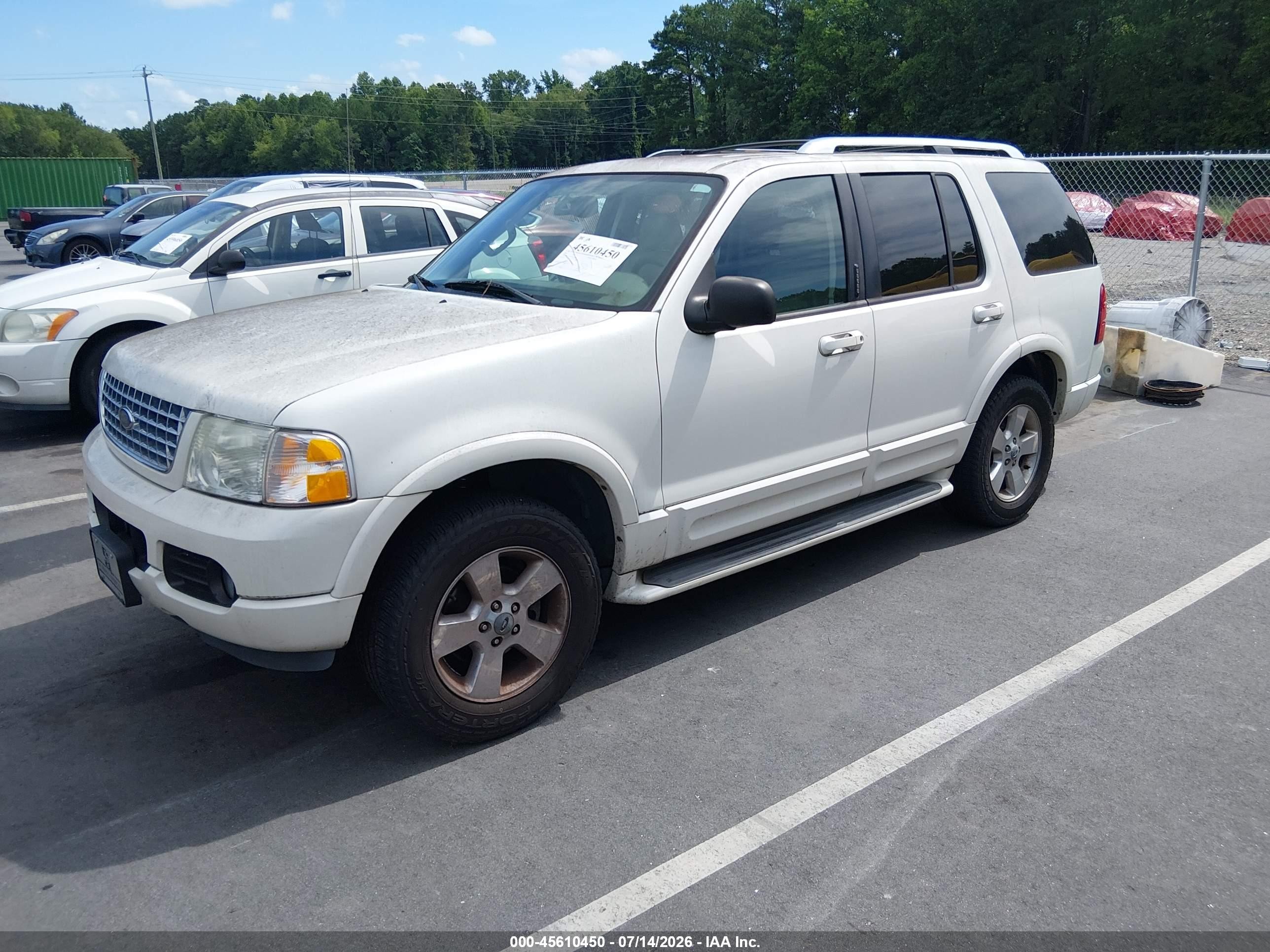 2003 Ford Explorer Limited White vin: 1FMZU65W83ZA48756