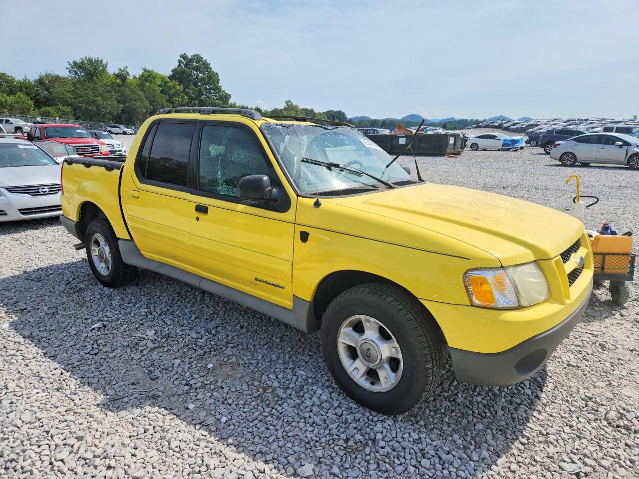 2002 Ford Explorer Sport Trac Yellow vin: 1FMZU67E02UD40305