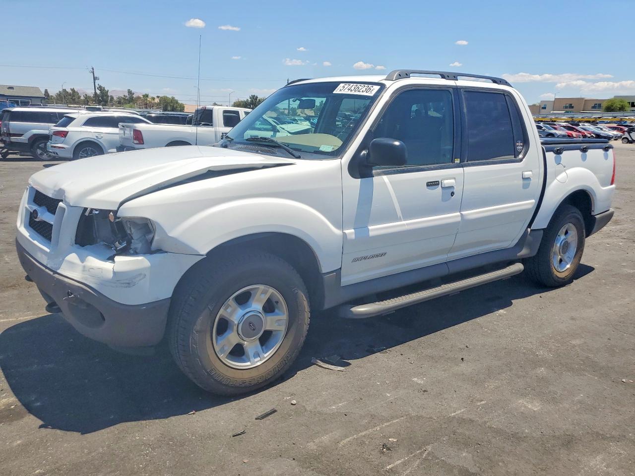 2001 Ford Explorer Sport Trac White vin: 1FMZU67E11UB95757