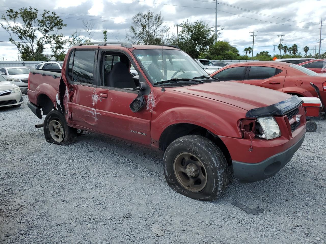 2002 Ford Explorer Sport Trac Red vin: 1FMZU67E12UD54181
