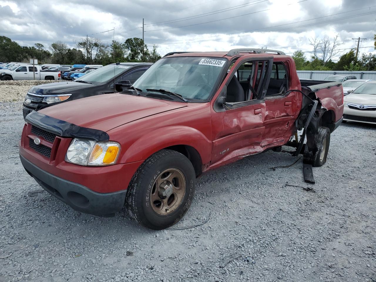 2002 Ford Explorer Sport Trac Red vin: 1FMZU67E12UD54181