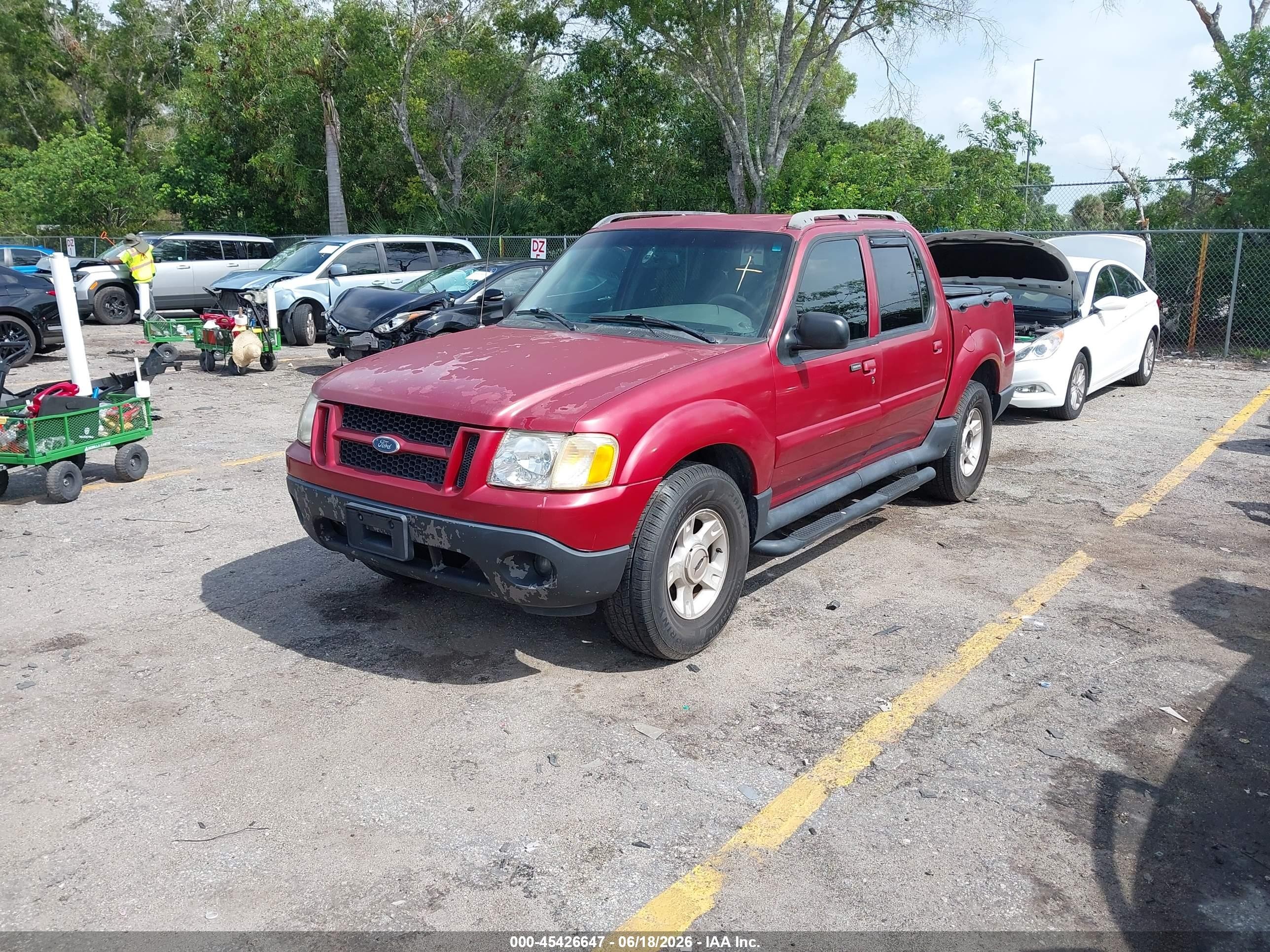 2002 Ford Explorer Sport Trac   Red vin: 1FMZU67E62UD43175