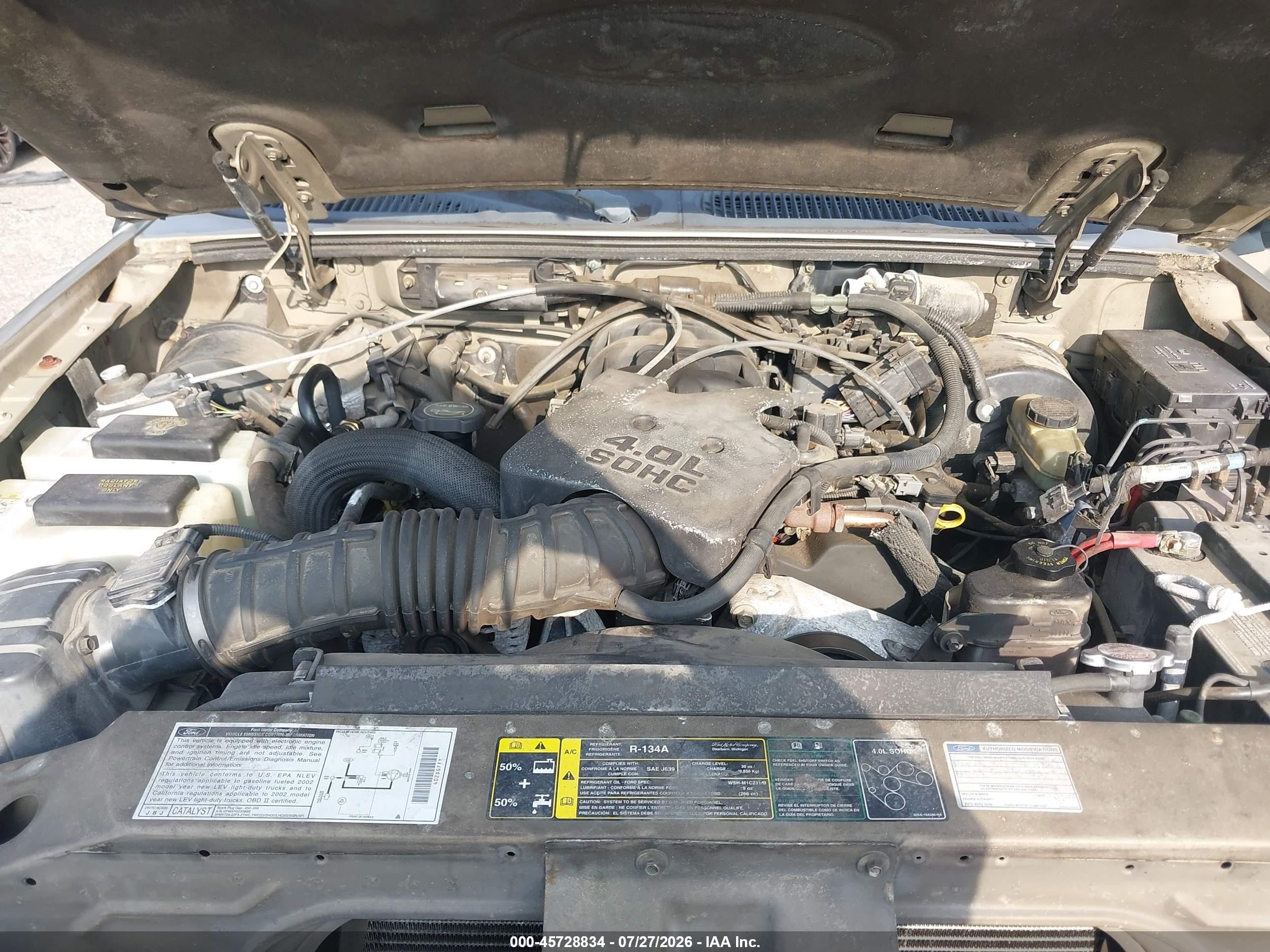 2002 Ford Explorer Sport Trac   Gold vin: 1FMZU67E72UD13912