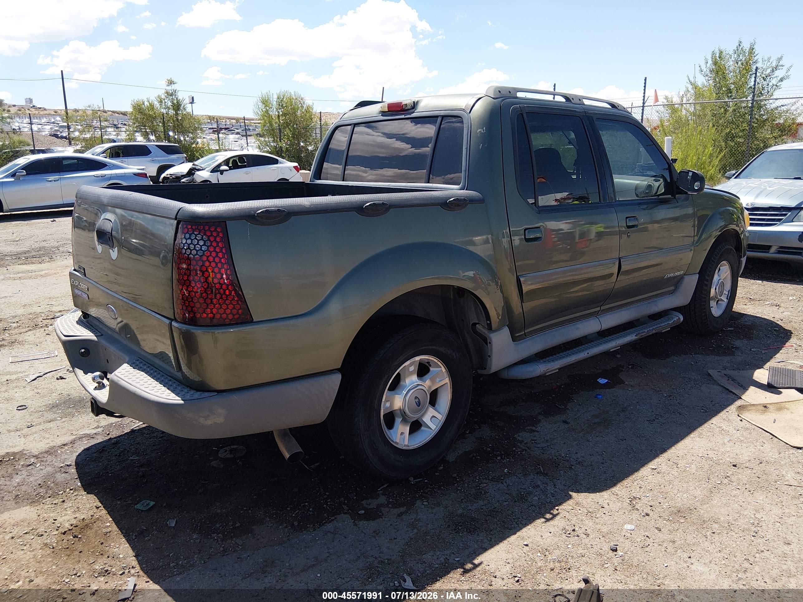 2002 Ford Explorer Sport Trac   Green vin: 1FMZU67E82UB86118