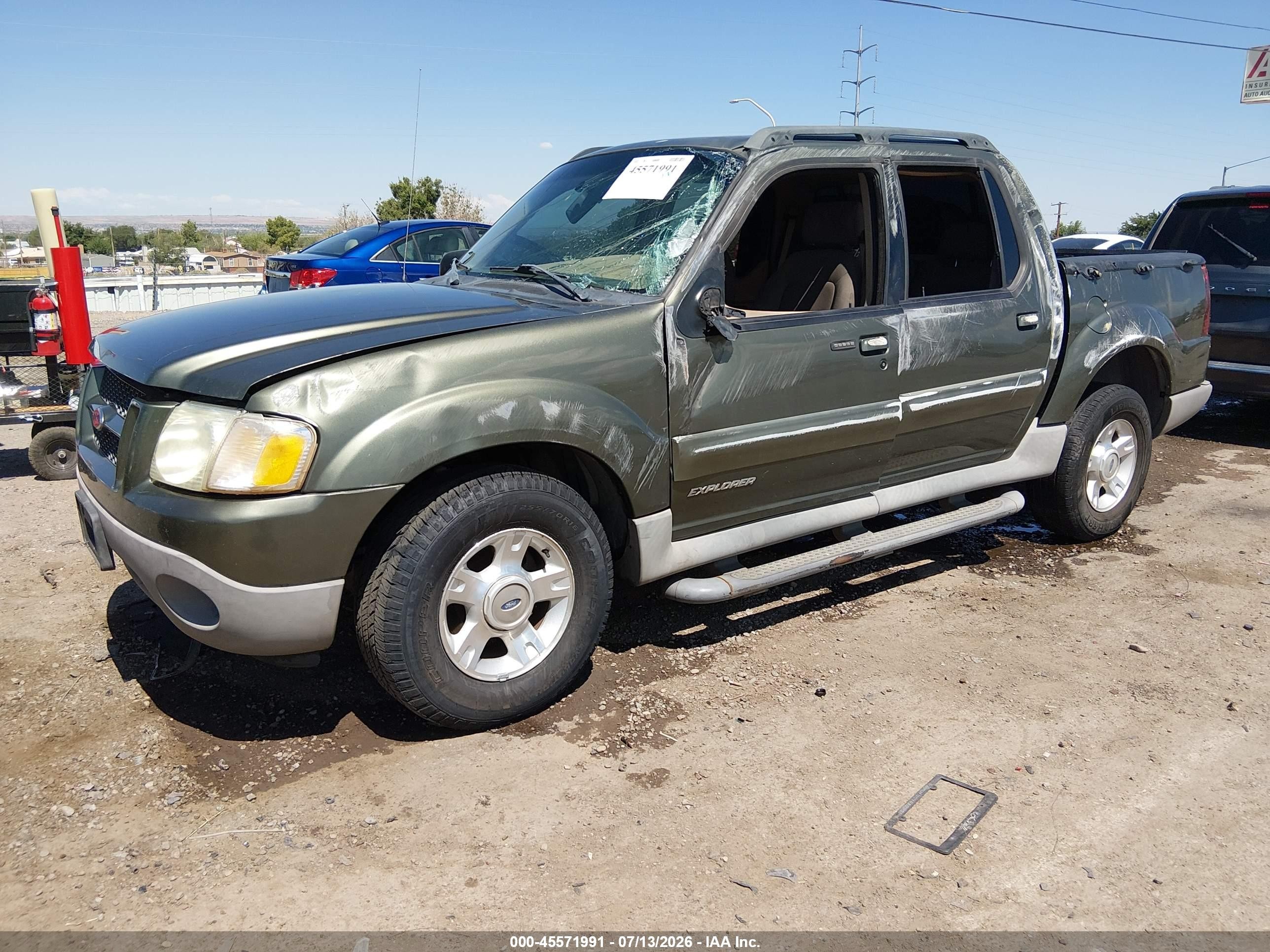 2002 Ford Explorer Sport Trac   Green vin: 1FMZU67E82UB86118
