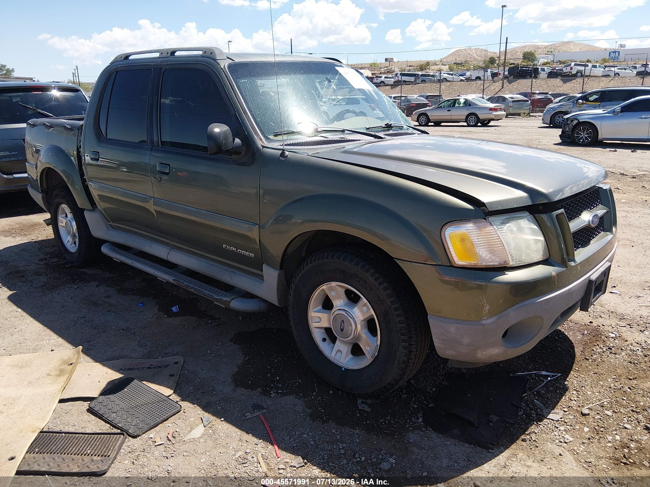2002 Ford Explorer Sport Trac   Green vin: 1FMZU67E82UB86118