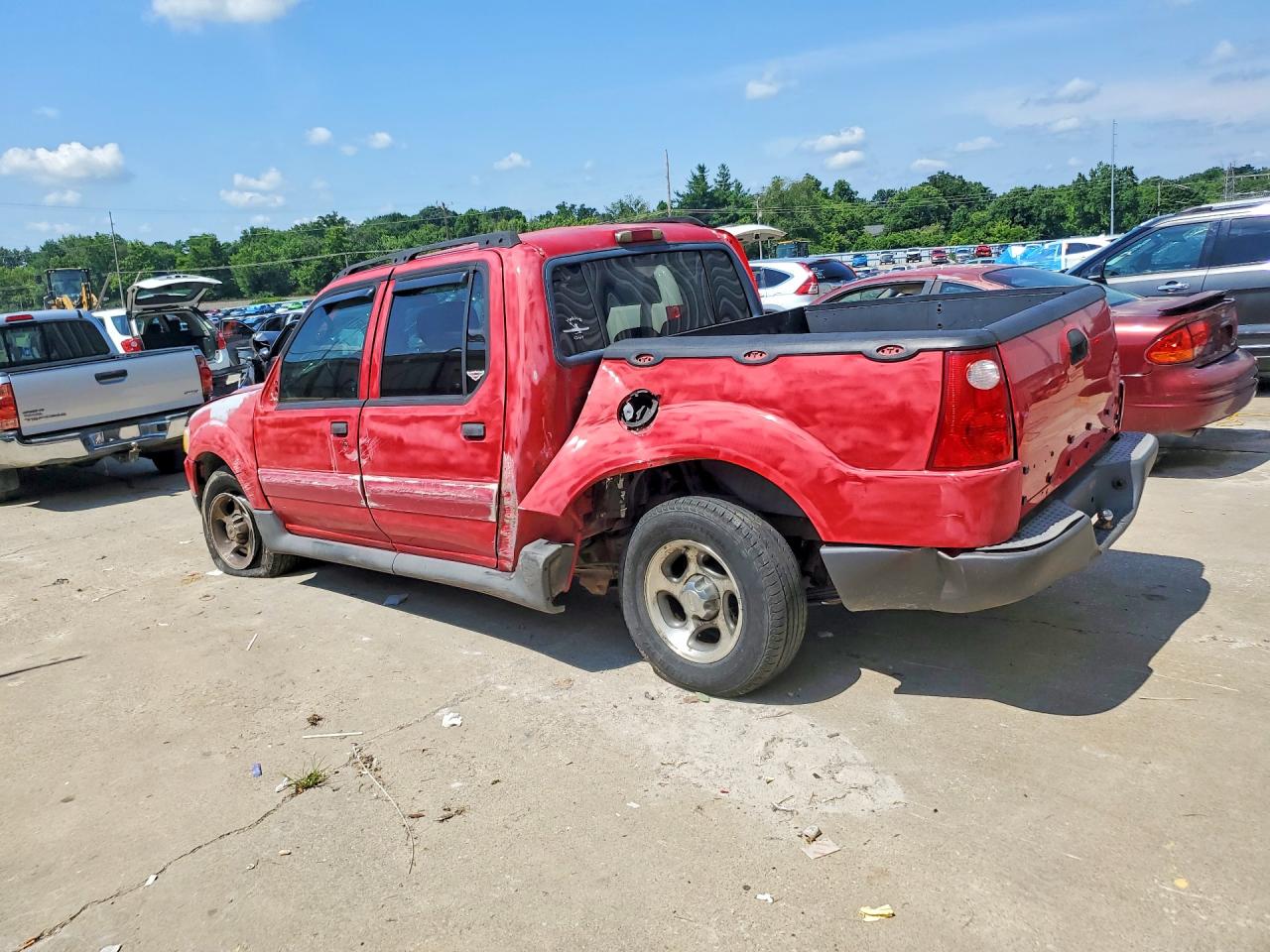 2005 Ford Explorer Sport Trac Red vin: 1FMZU67K35UB69172