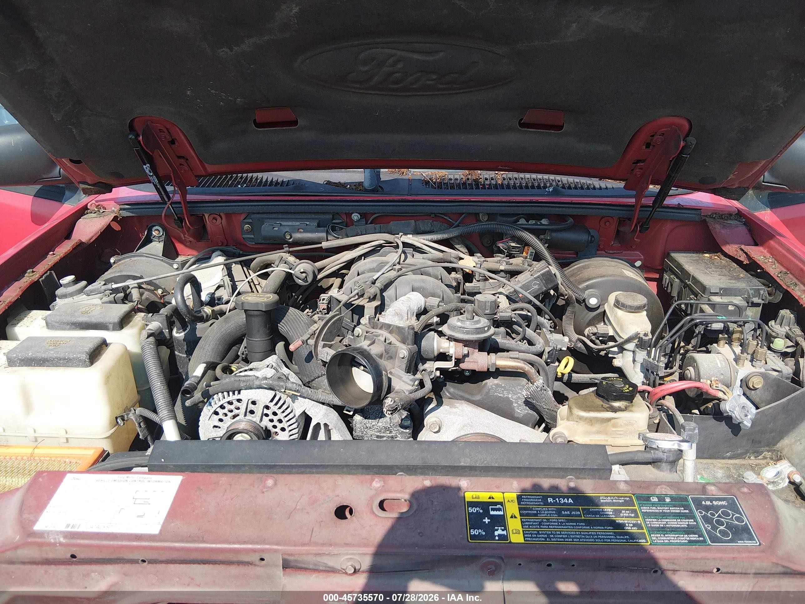 2005 Ford Explorer Sport Trac Adrenalin/xls/xlt Red vin: 1FMZU67K75UB51807