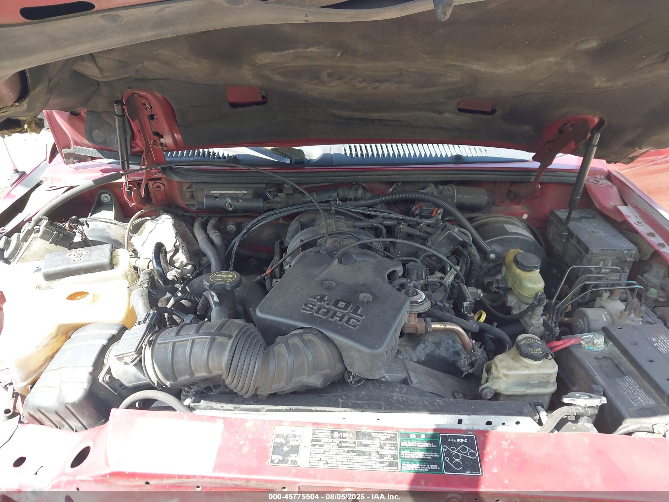2004 Ford Explorer Sport Trac Adrenalin/xls/xlt Red vin: 1FMZU67K84UA14602