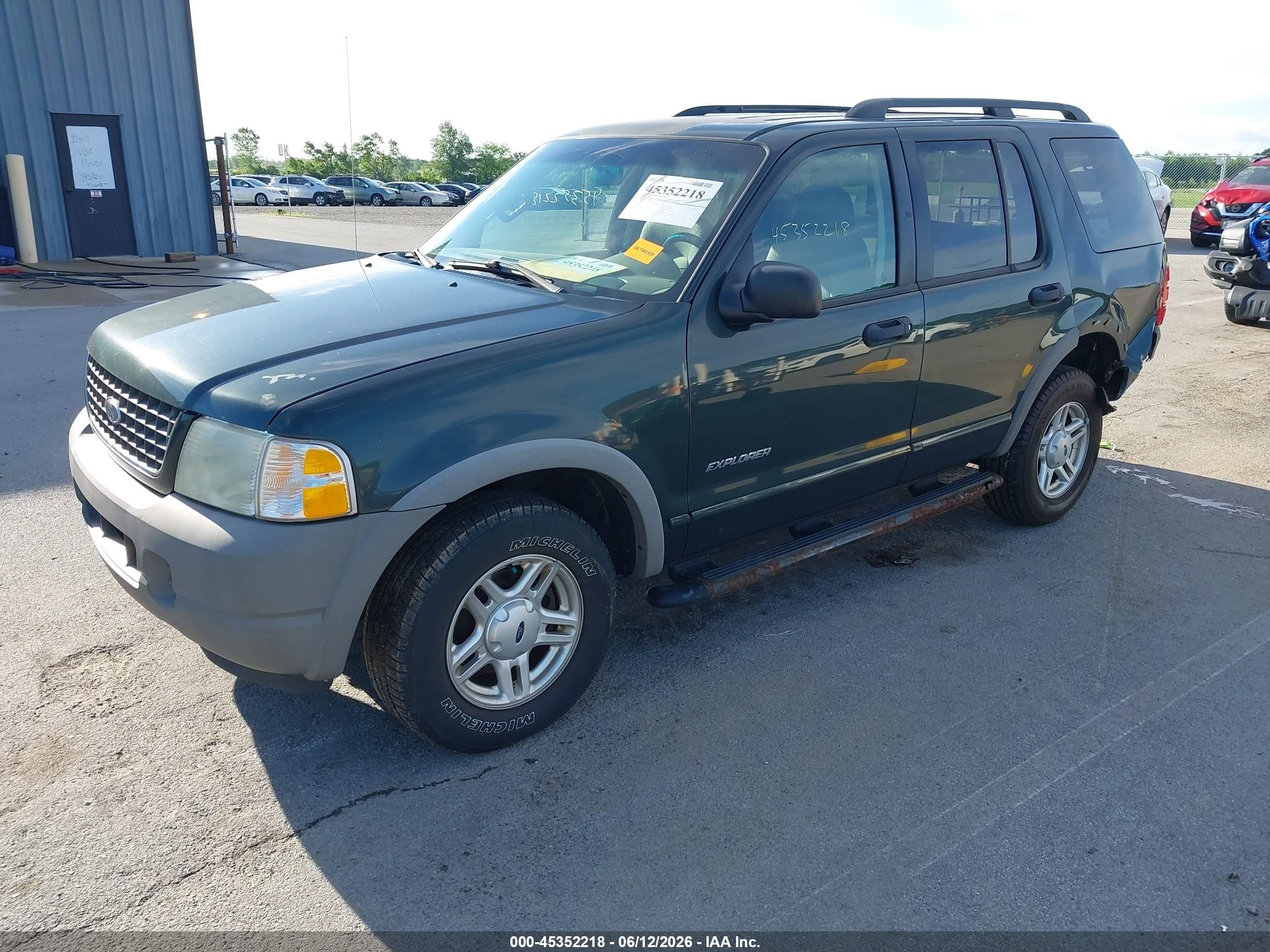 2002 Ford Explorer Xls Green vin: 1FMZU72E42ZC41079