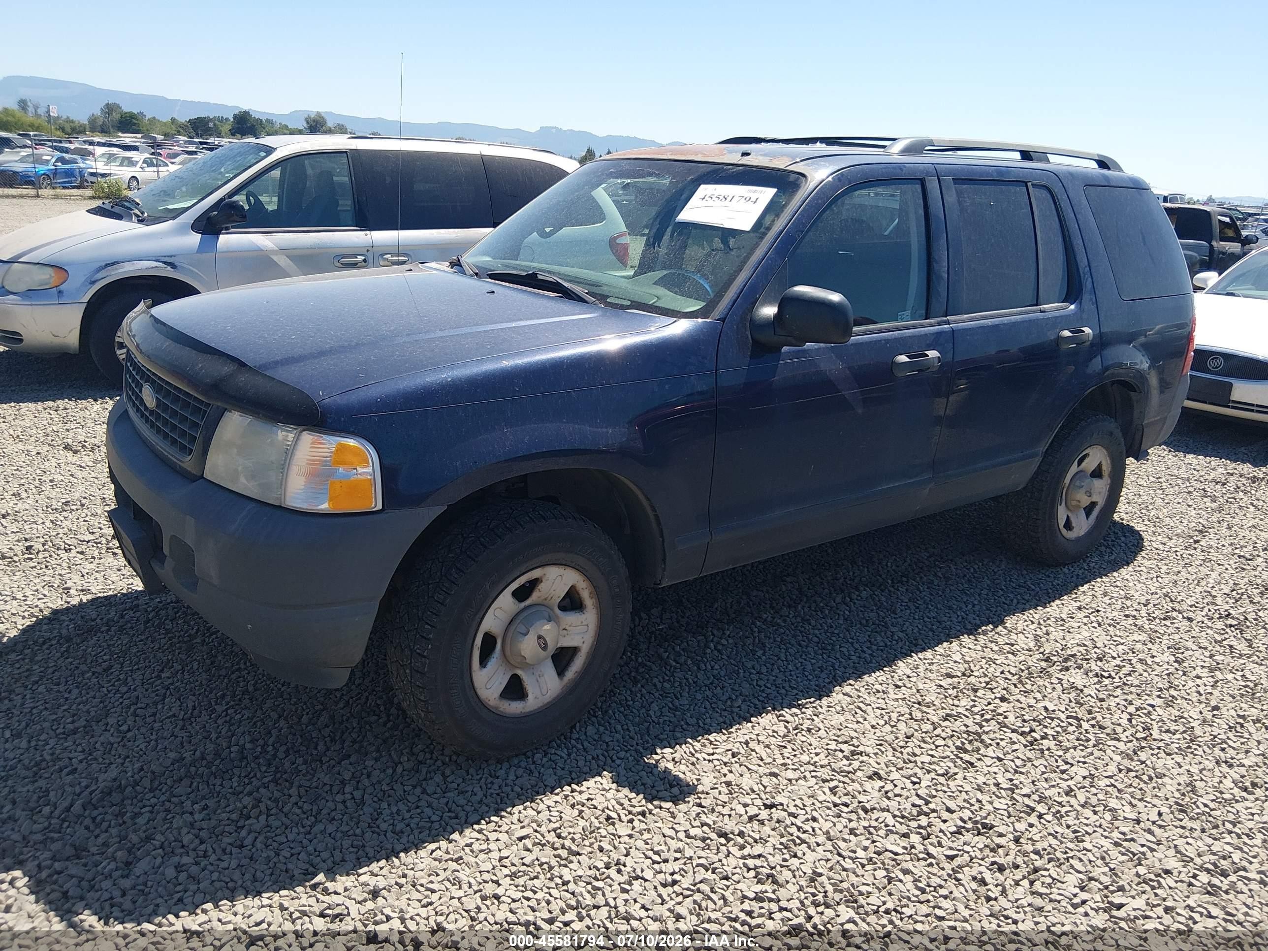 2003 Ford Explorer Xls Blue vin: 1FMZU72K63ZB40147