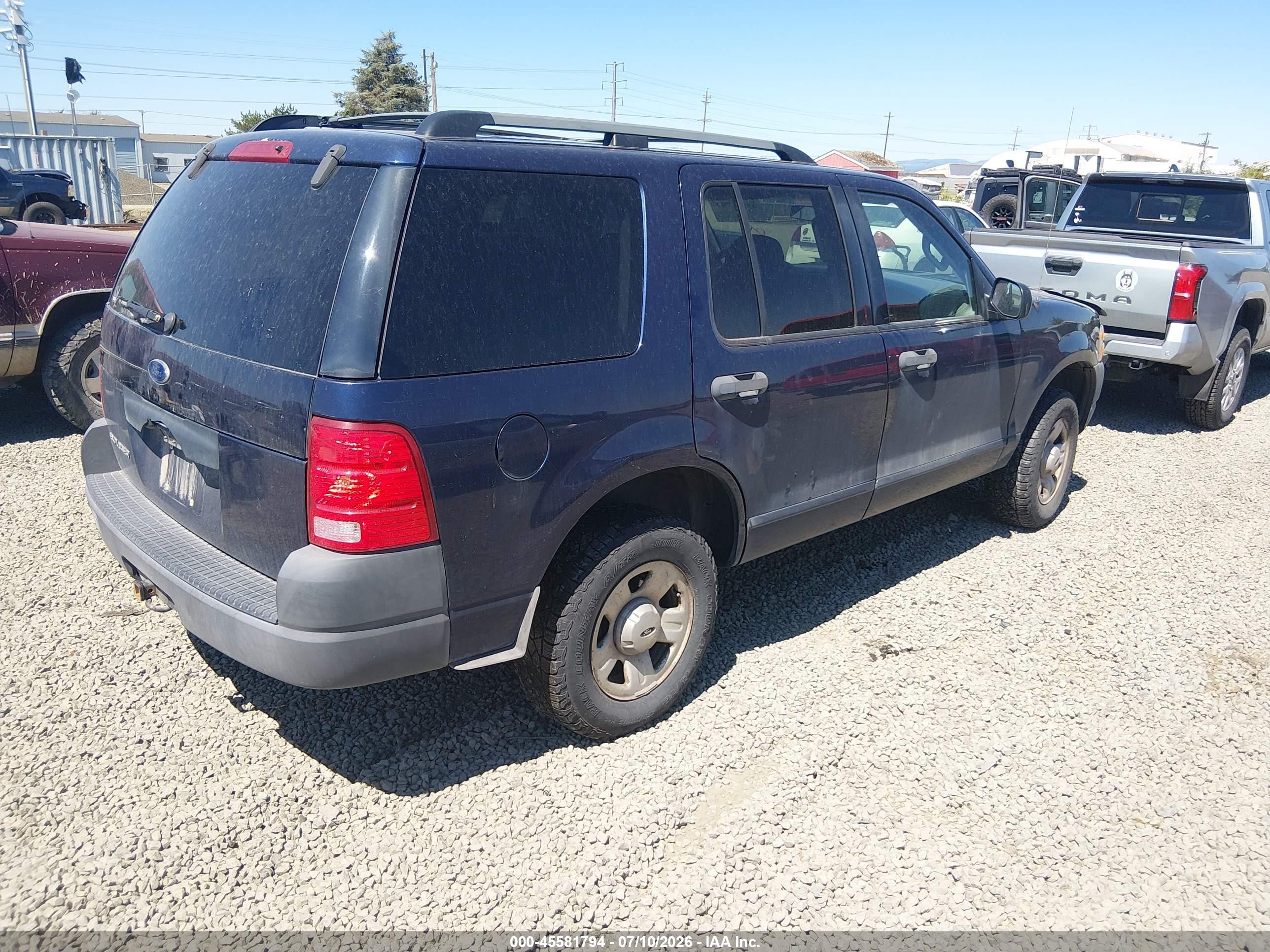 2003 Ford Explorer Xls Blue vin: 1FMZU72K63ZB40147
