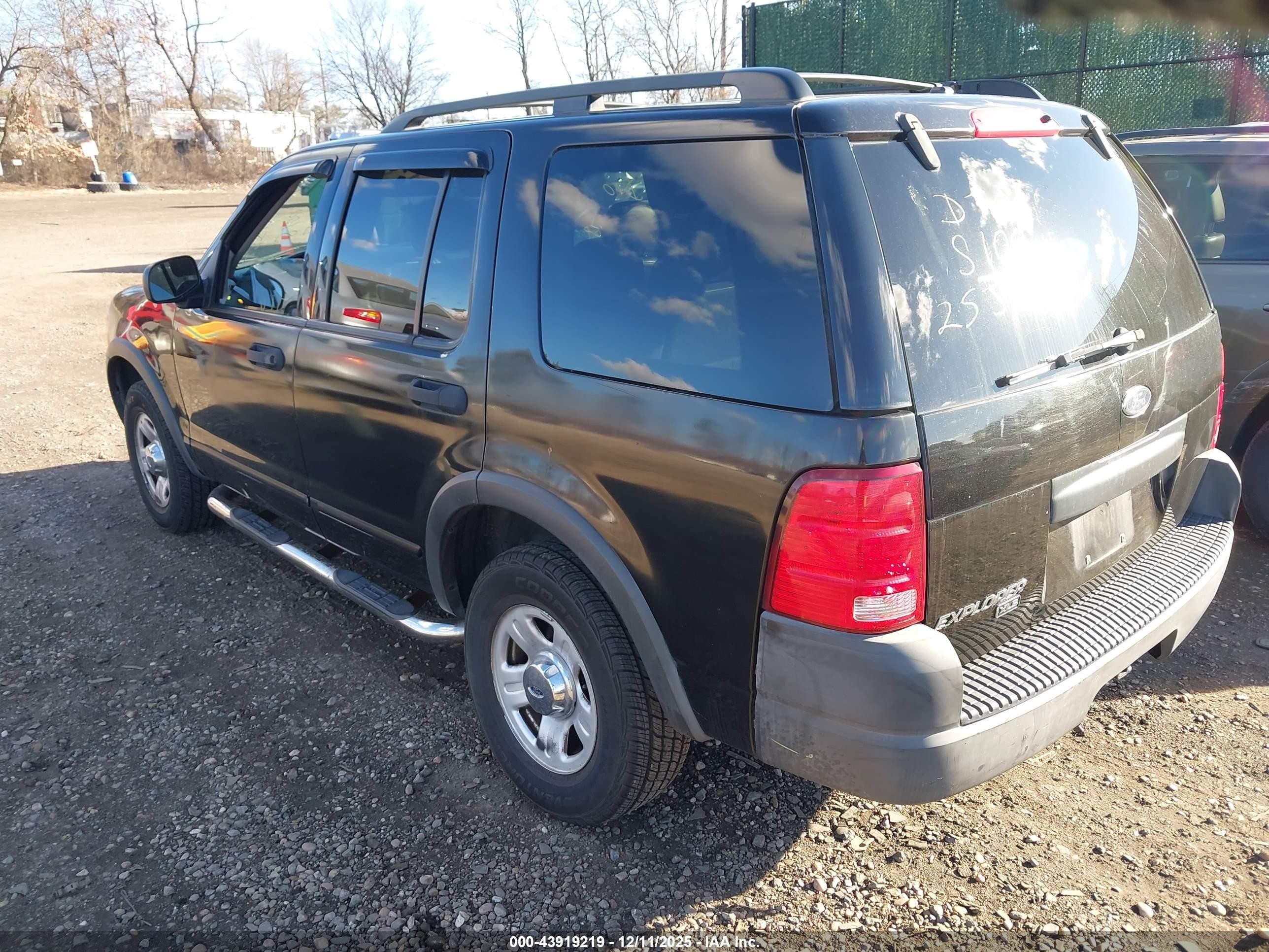 2003 Ford Explorer Xls Black vin: 1FMZU72K73UC25091